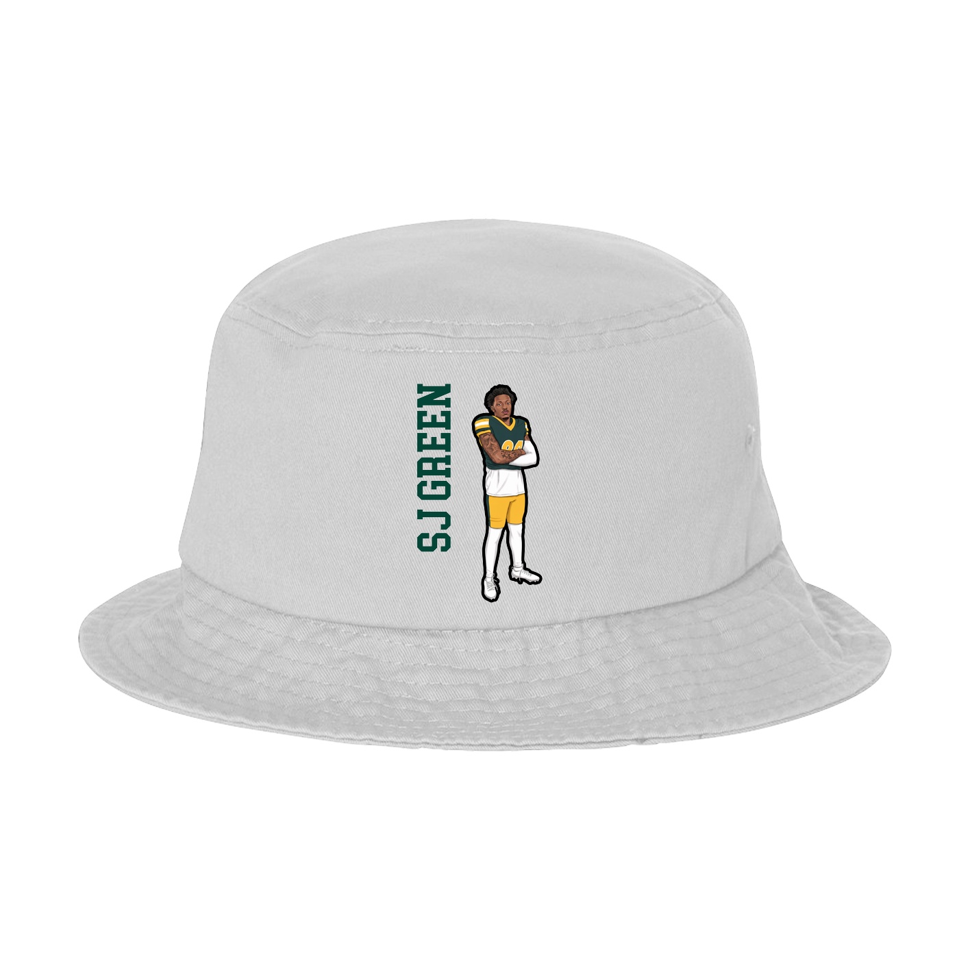 Bucket Cap — Name Vertical in White