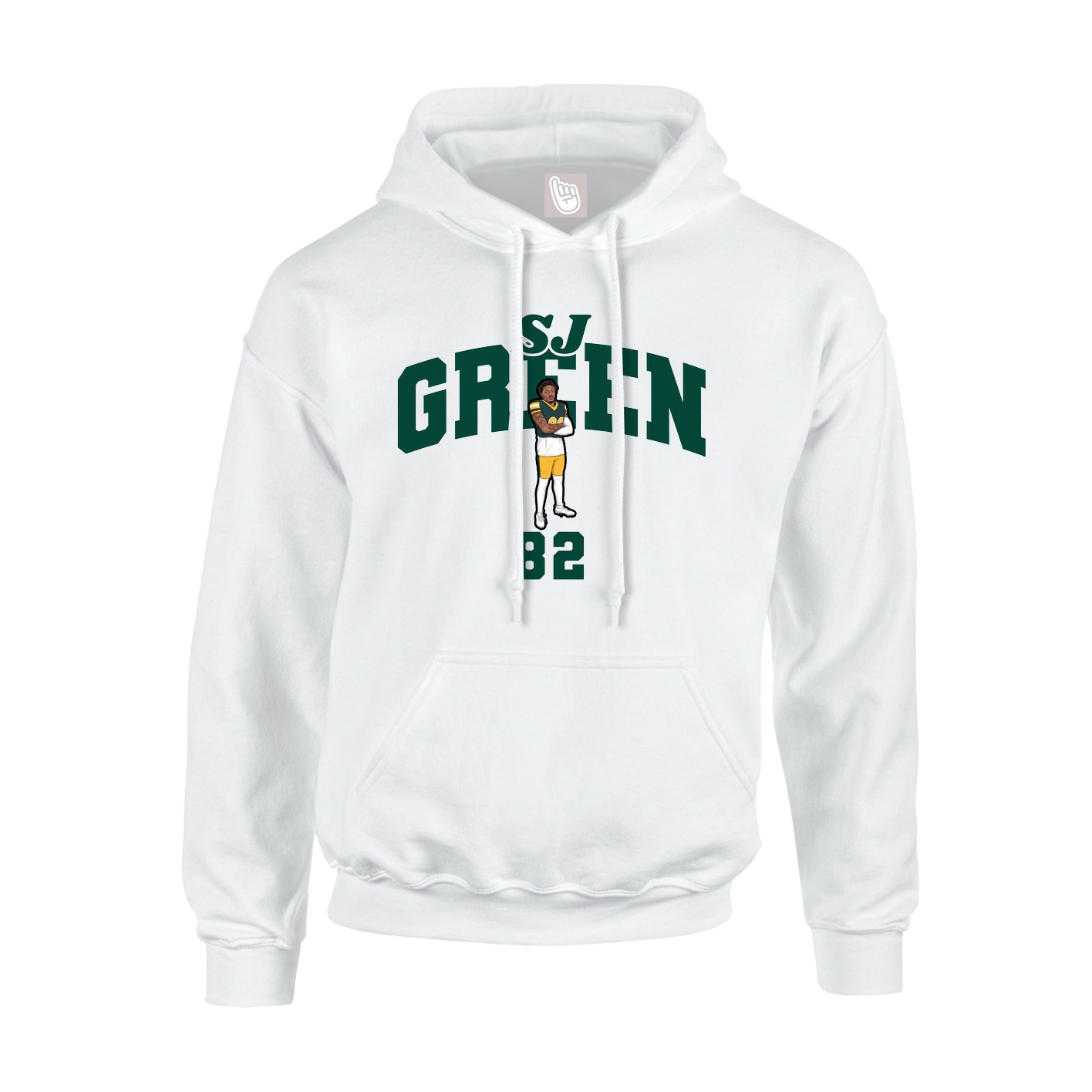 Hoodie — Signature Arch in White