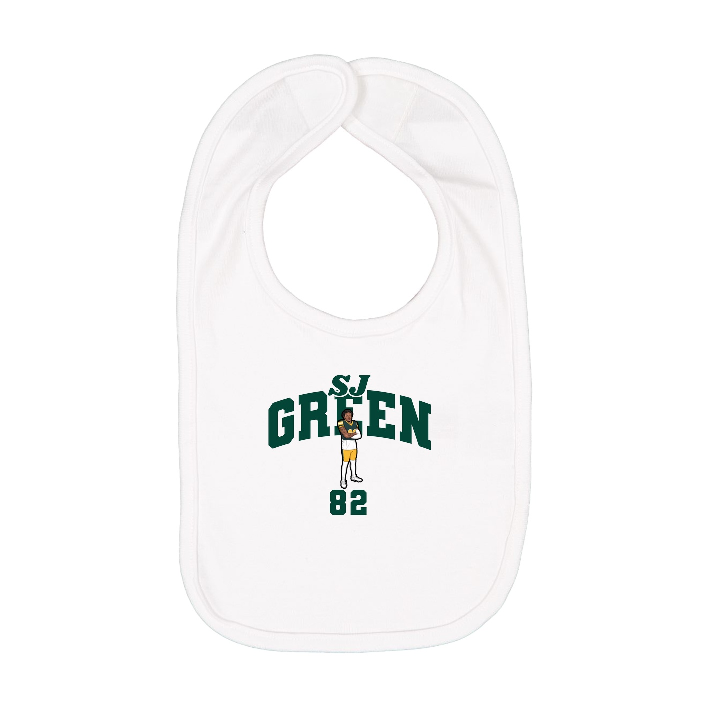 Infant Bib — Signature Arch in White