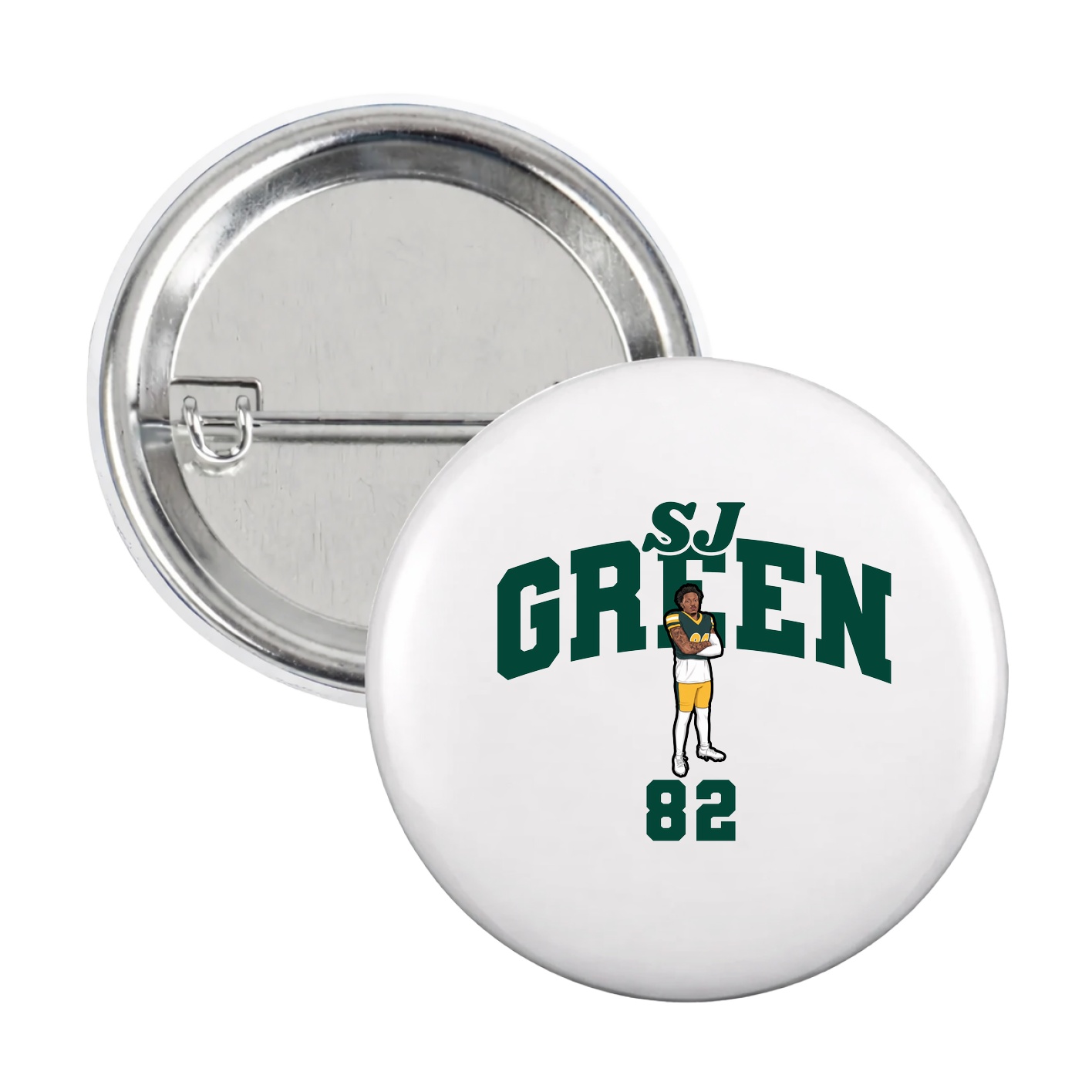 Game Day Button — Signature Arch in White