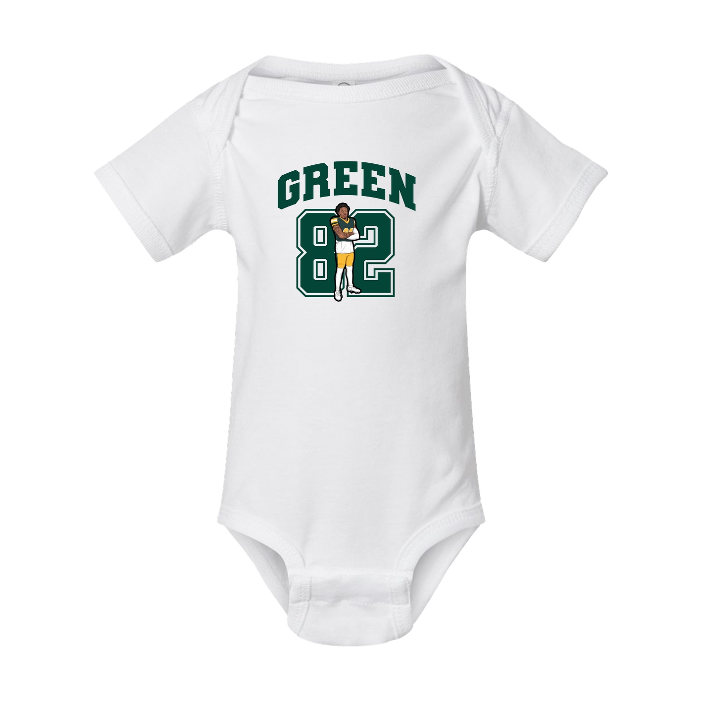 Baby Onesie — Number in White