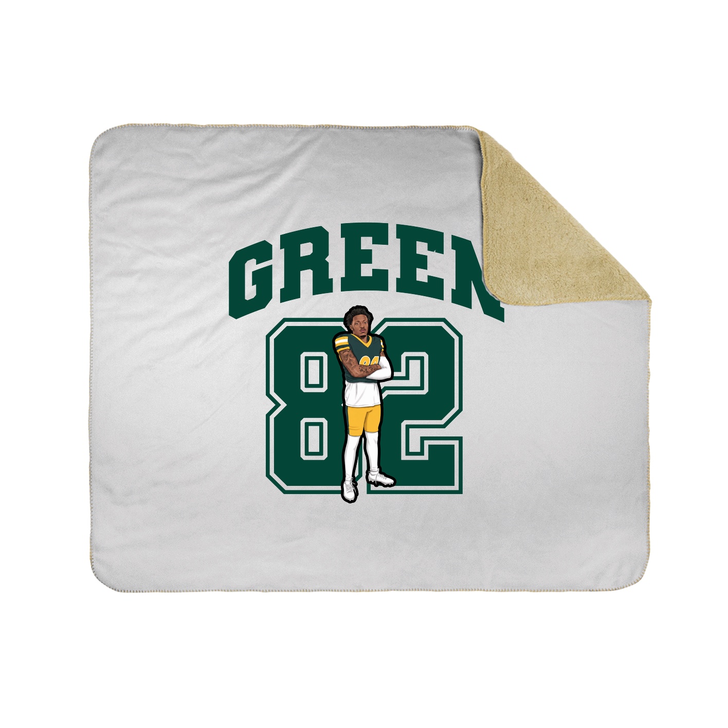 Throw Blanket — Number in White