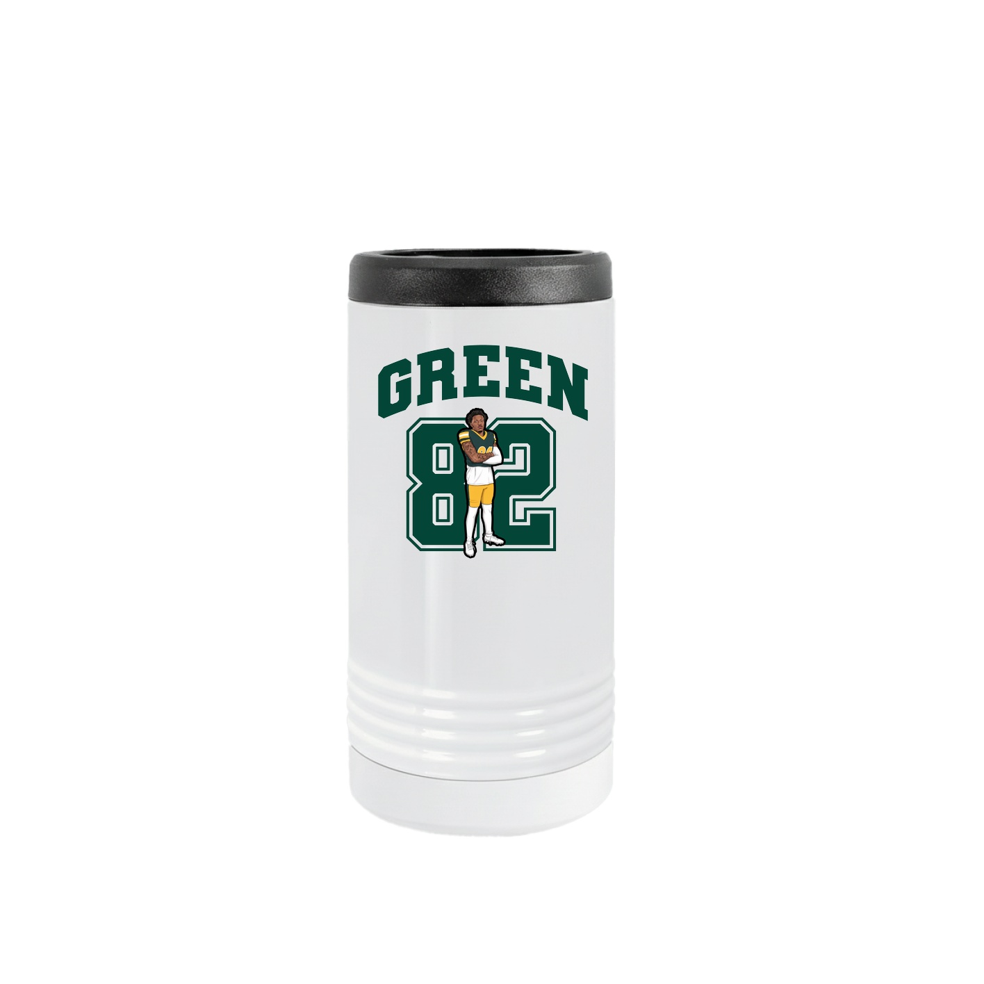 Slim Beverage Holder — Number in White