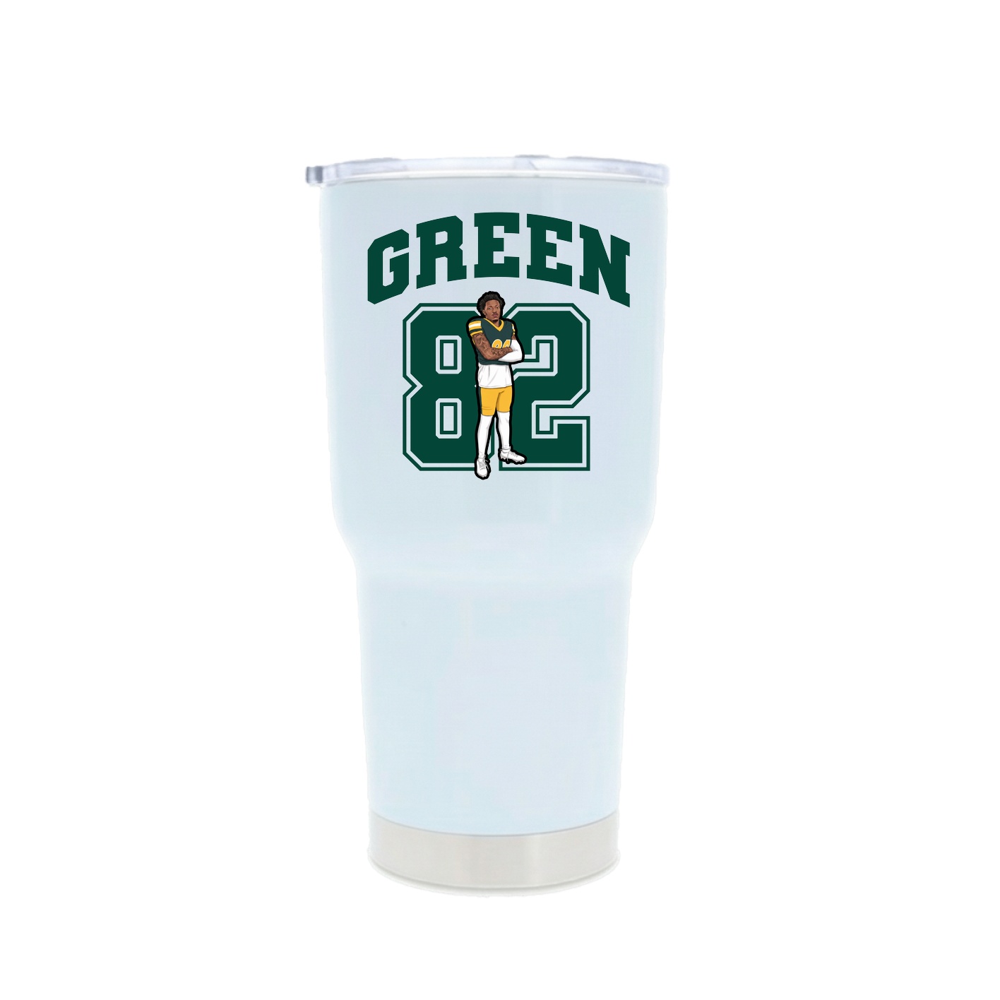 30oz Stainless Steel Tumbler — Number in White