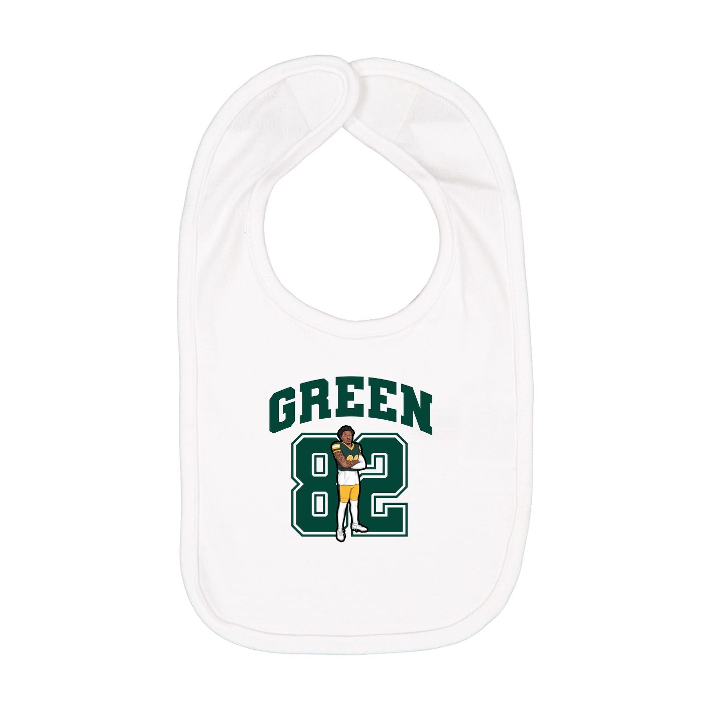 Infant Bib — Number in White