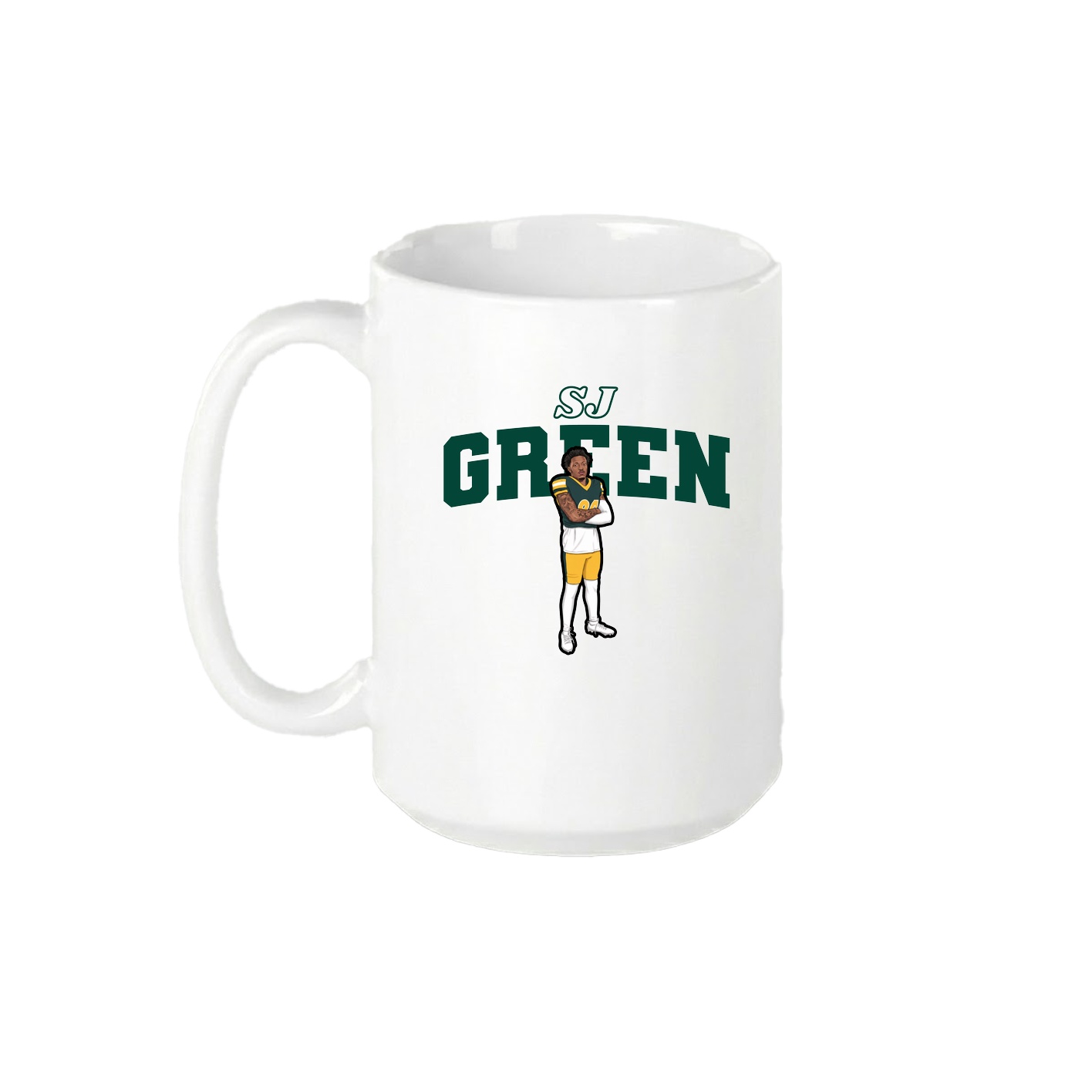 15oz Coffee Mug — Name Arch in White