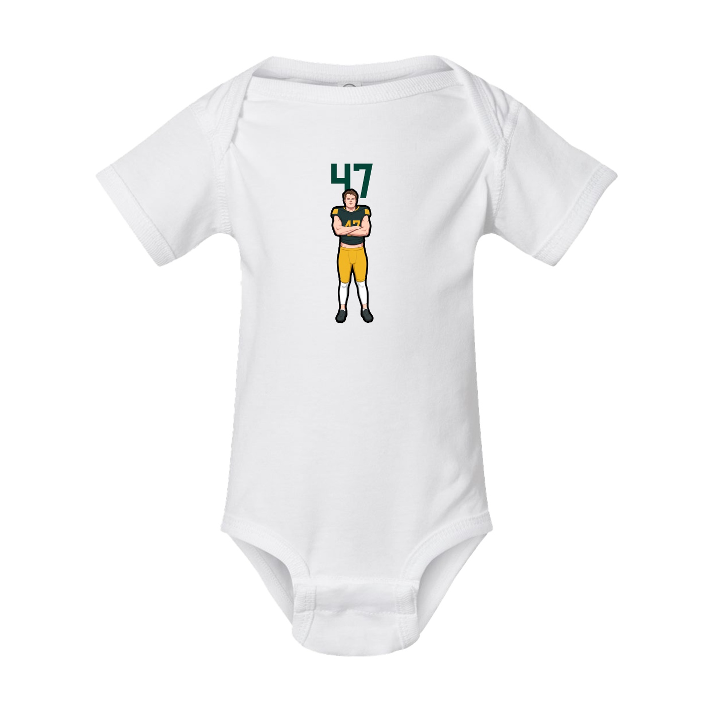Baby Onesie — Number Top in White