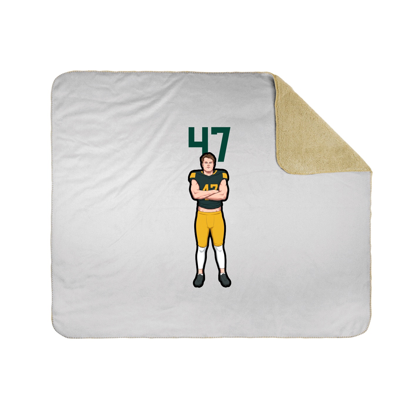 Throw Blanket — Number Top in White