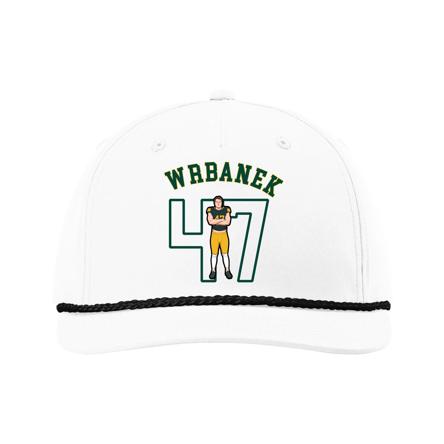 Five-Panel Classic Rope Cap — Shirsey Arch in White