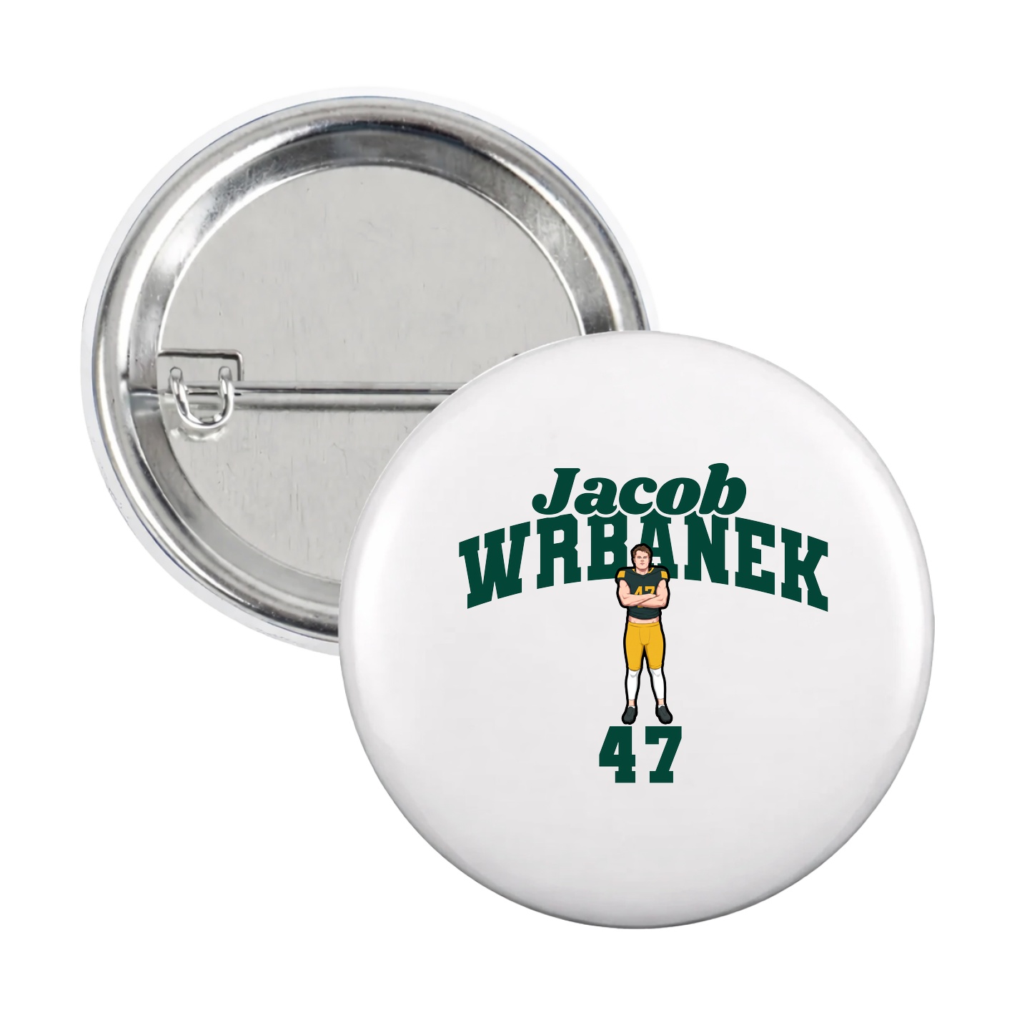 Game Day Button — Signature Arch in White