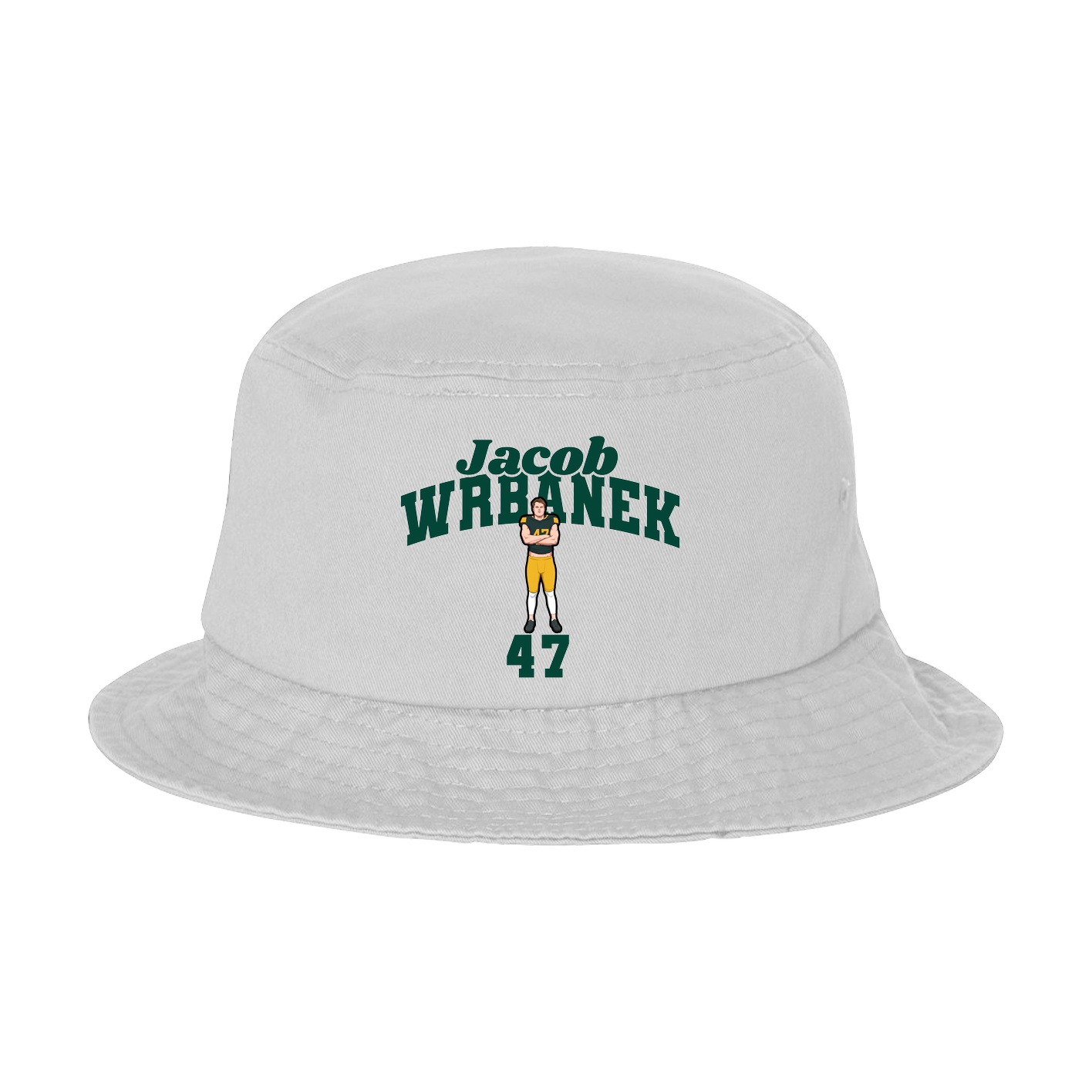 Bucket Cap — Signature Arch in White