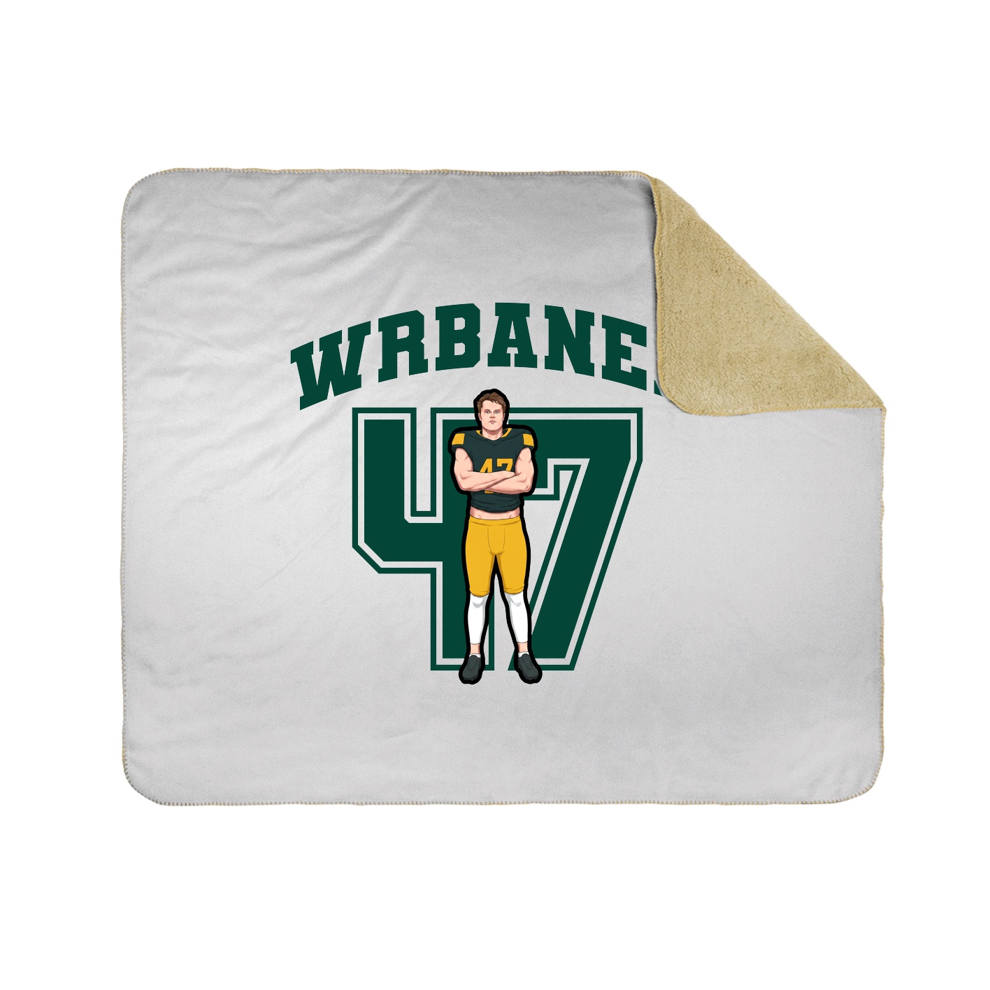 Throw Blanket — Number in White