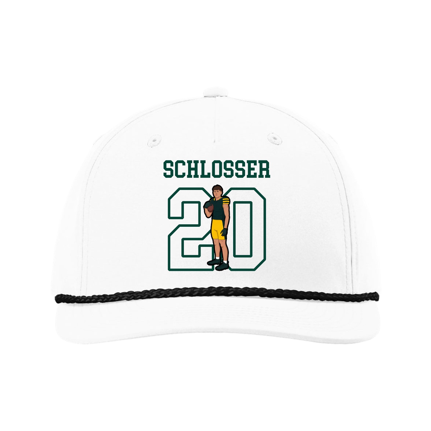 Five-Panel Classic Rope Cap — Shirsey in White