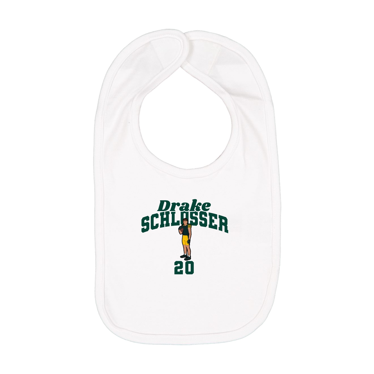 Infant Bib — Signature Arch in White