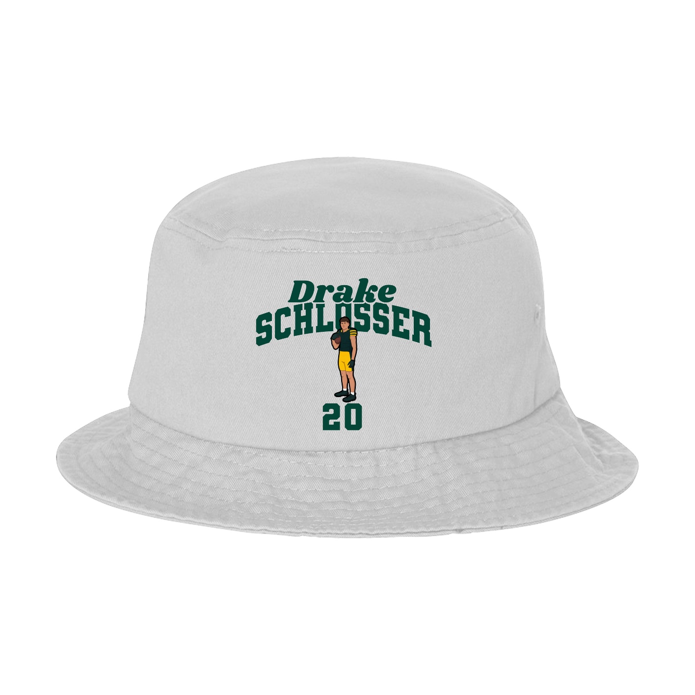 Bucket Cap — Signature Arch in White