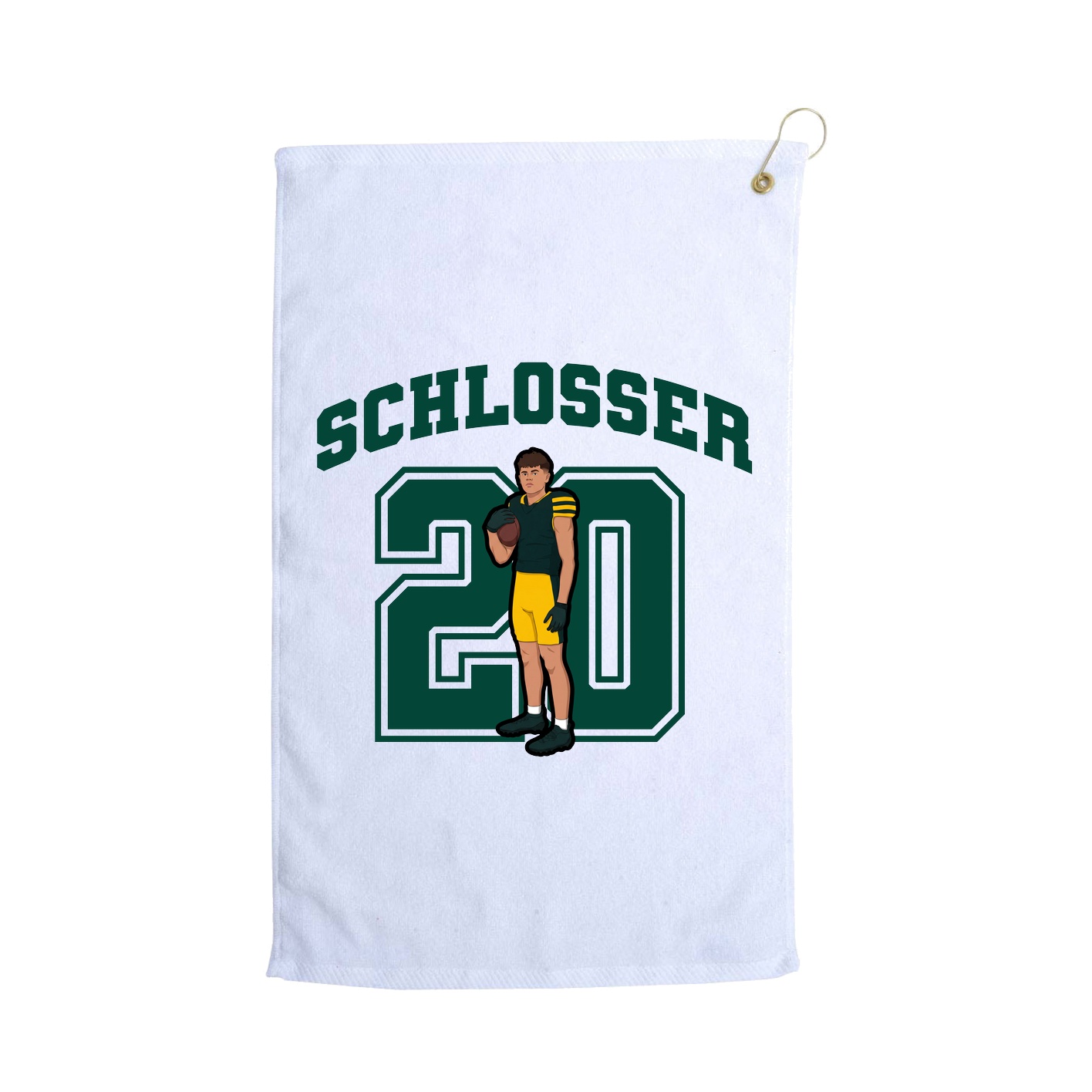Golf Towel — Number in White