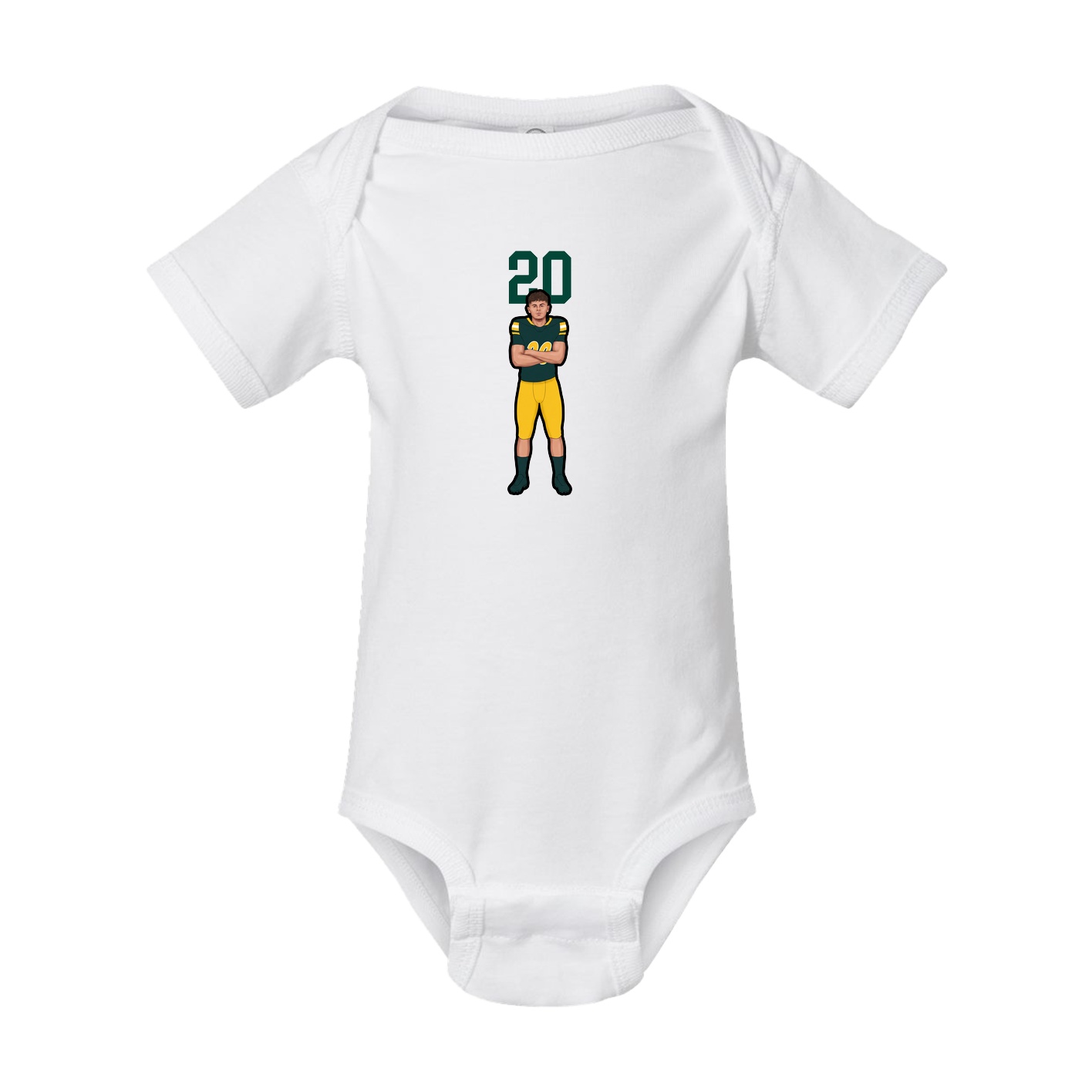 Baby Onesie — Number Top in White