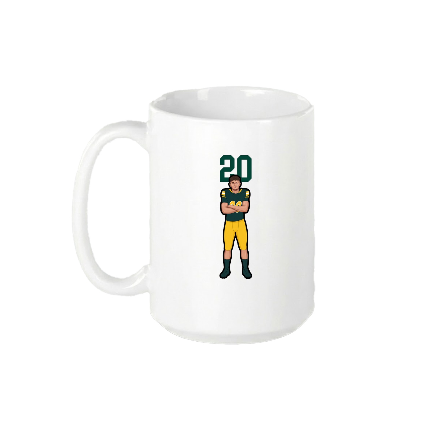 15oz Coffee Mug — Number Top in White
