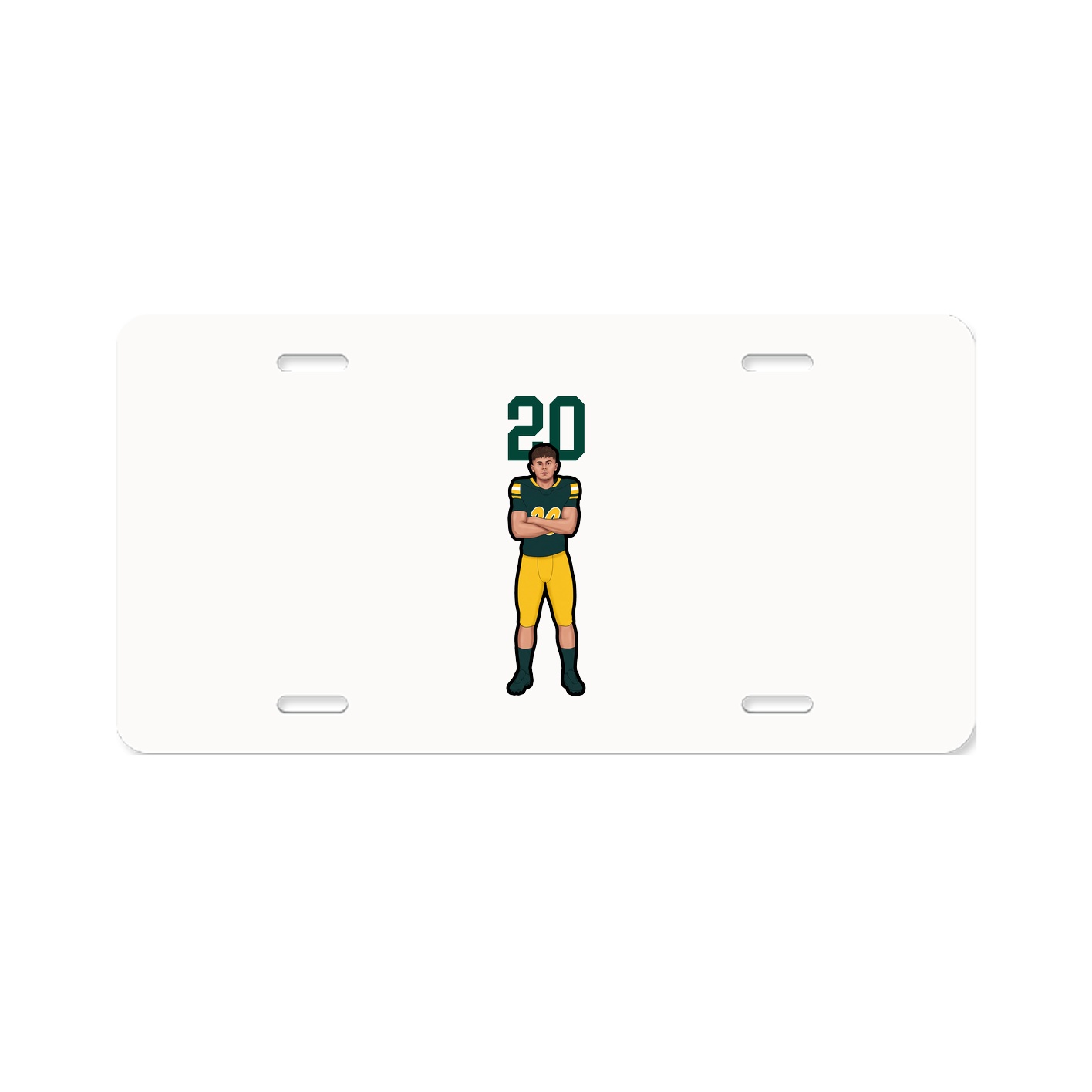 License Plate — Number Top in Classic