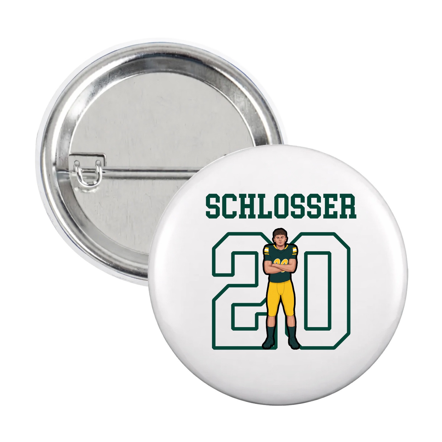 Game Day Button — Shirsey in White