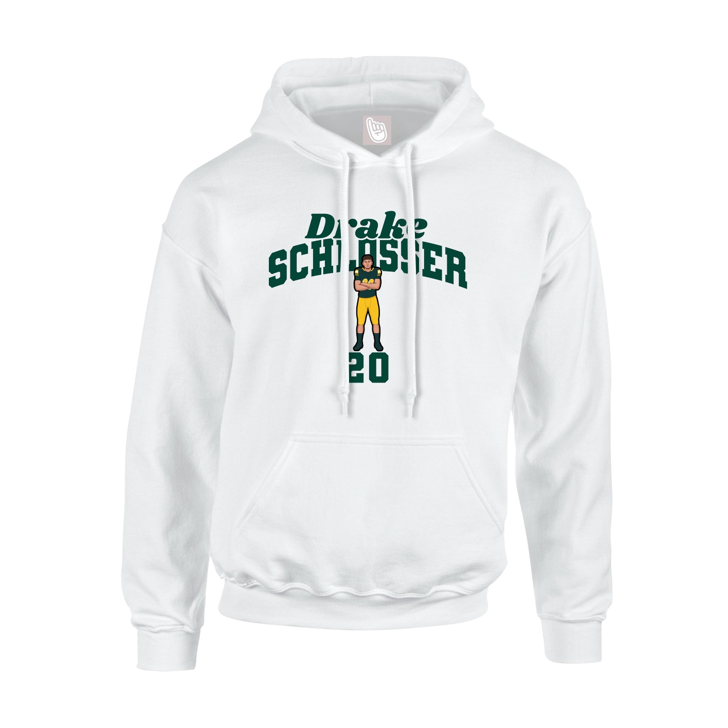 Hoodie — Signature Arch in White