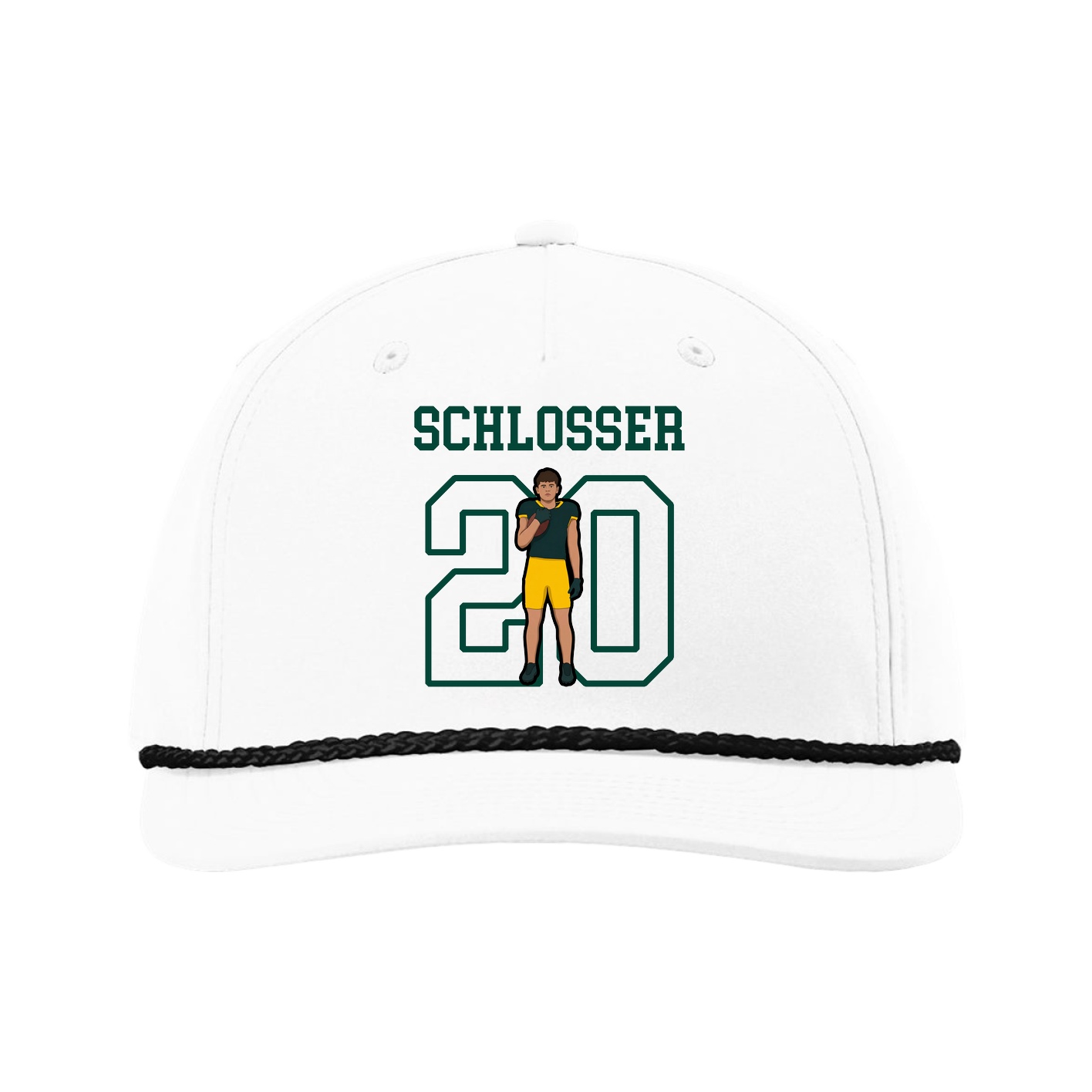 Five-Panel Classic Rope Cap — Shirsey in White