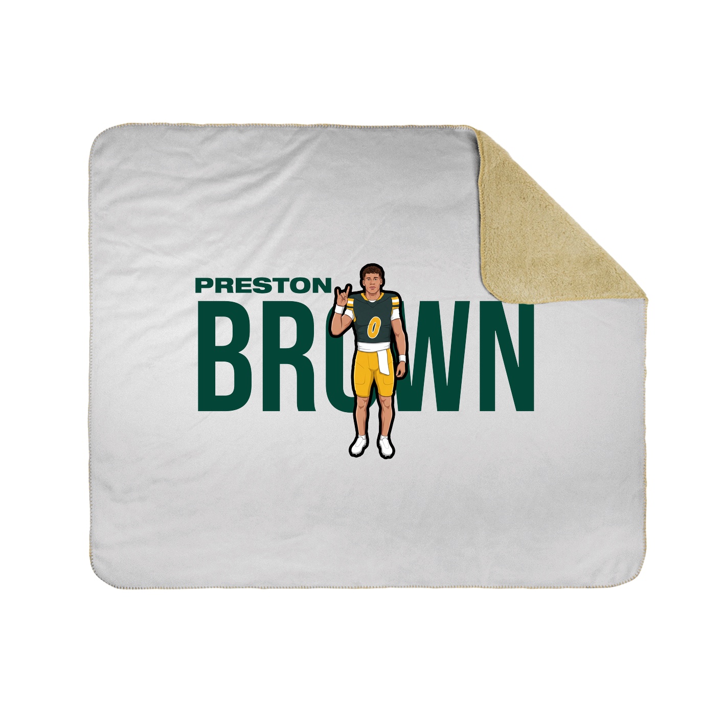 Throw Blanket — Player Name in White