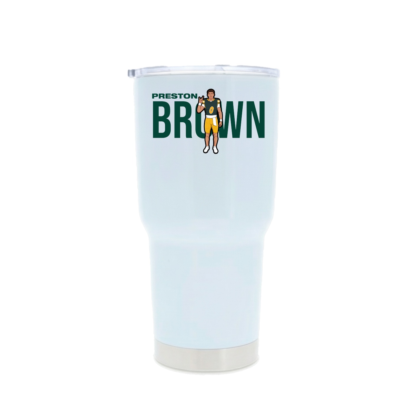 30oz Stainless Steel Tumbler — Player Name in White