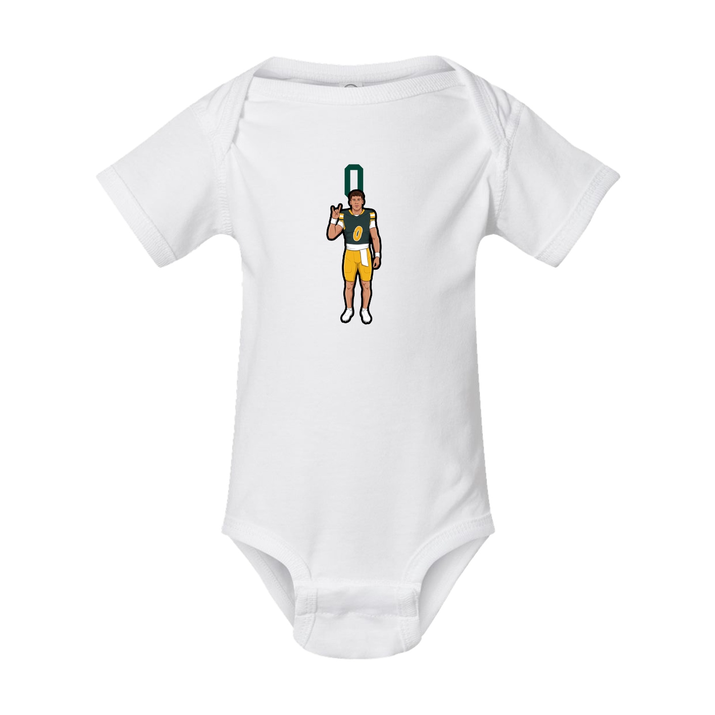 Baby Onesie — Number Top in White