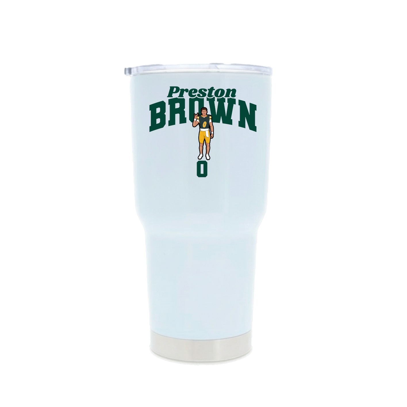 30oz Stainless Steel Tumbler — Signature Arch in White