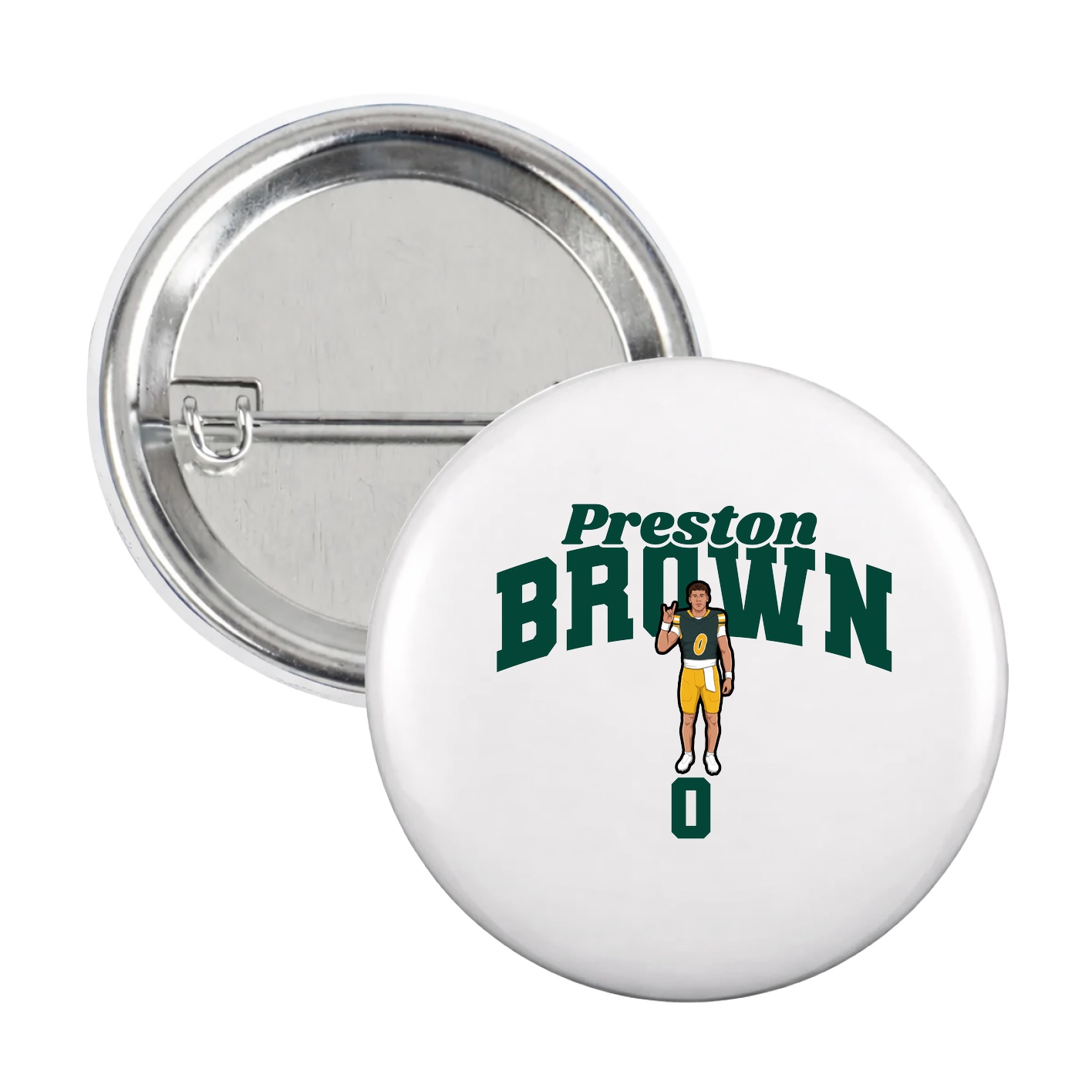 Game Day Button — Signature Arch in White
