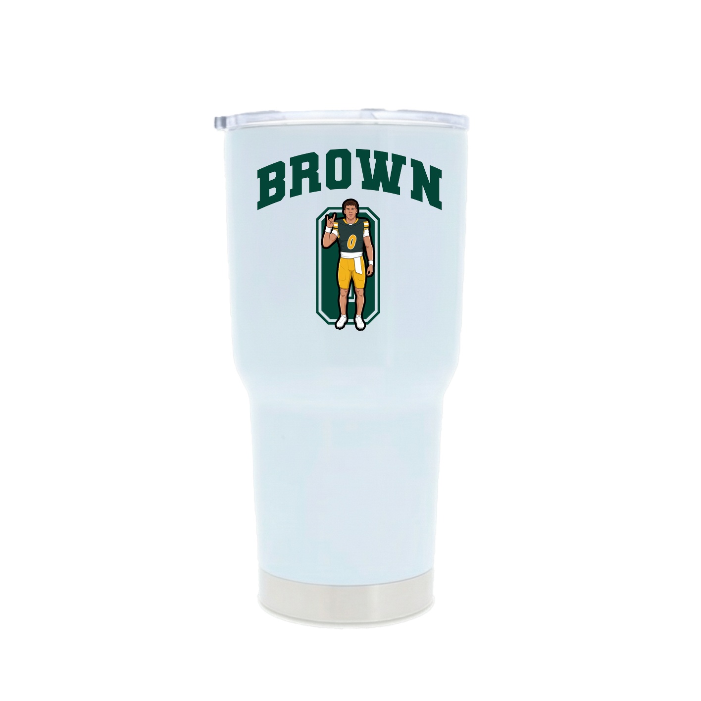 30oz Stainless Steel Tumbler — Number in White