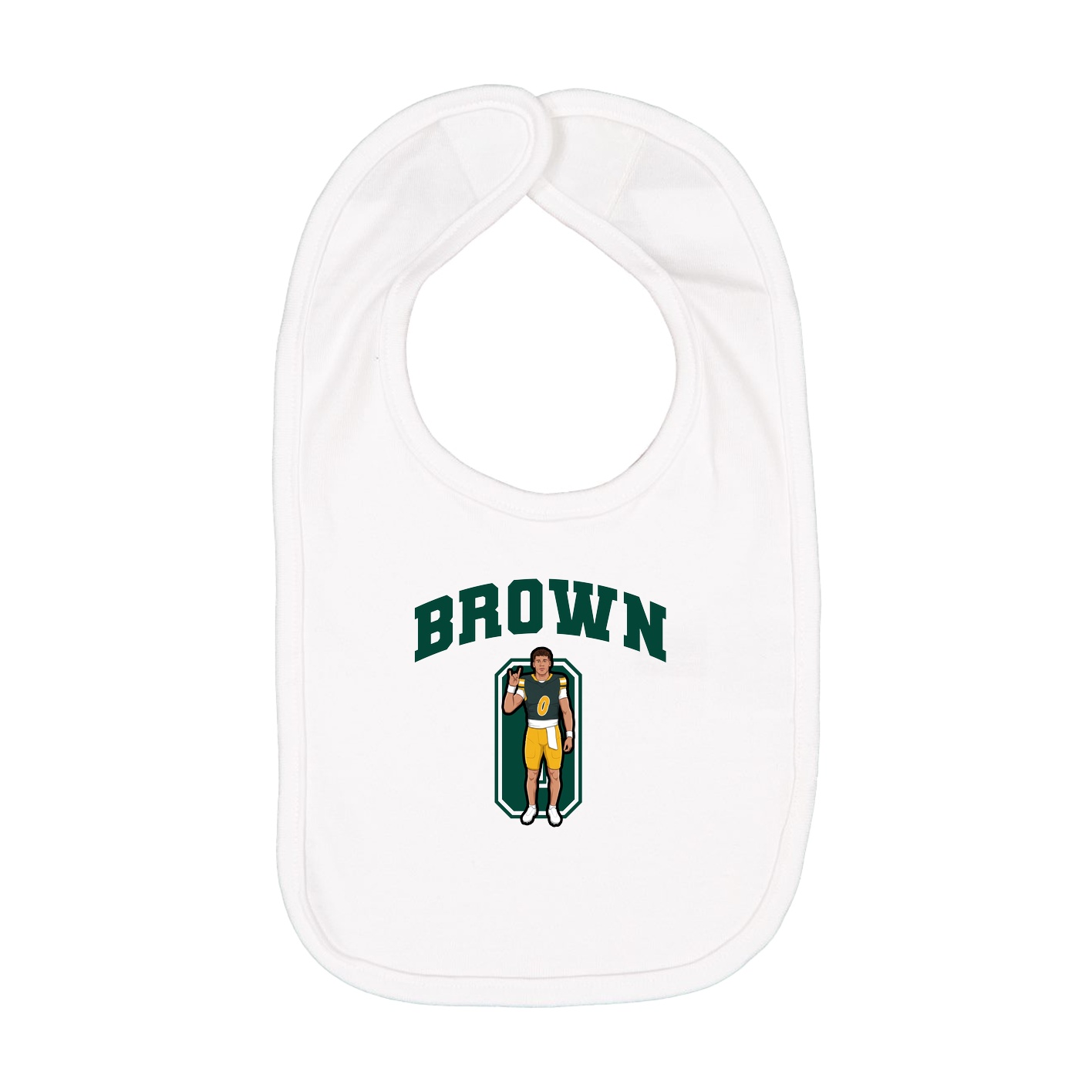 Infant Bib — Number in White