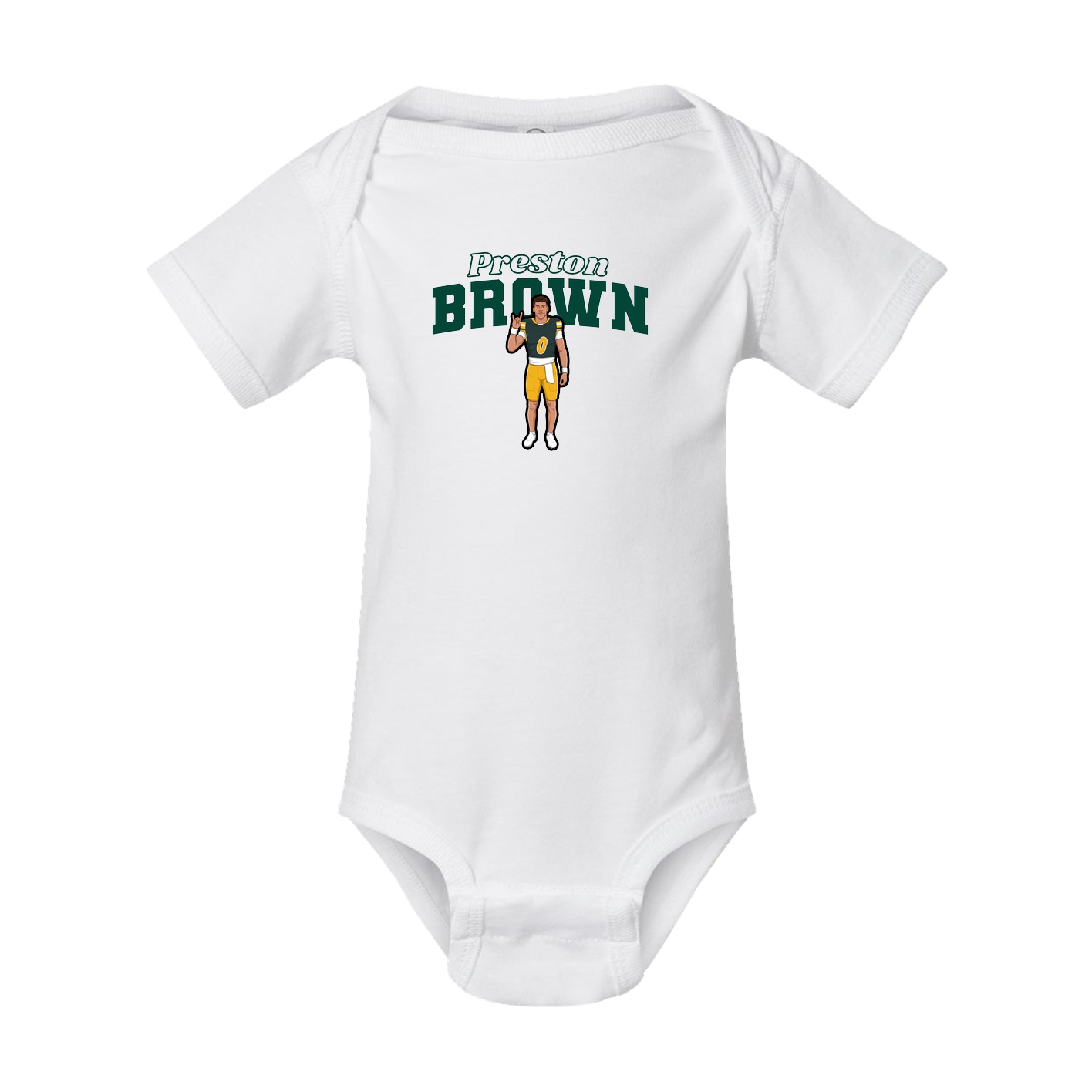 Baby Onesie — Name Arch in White