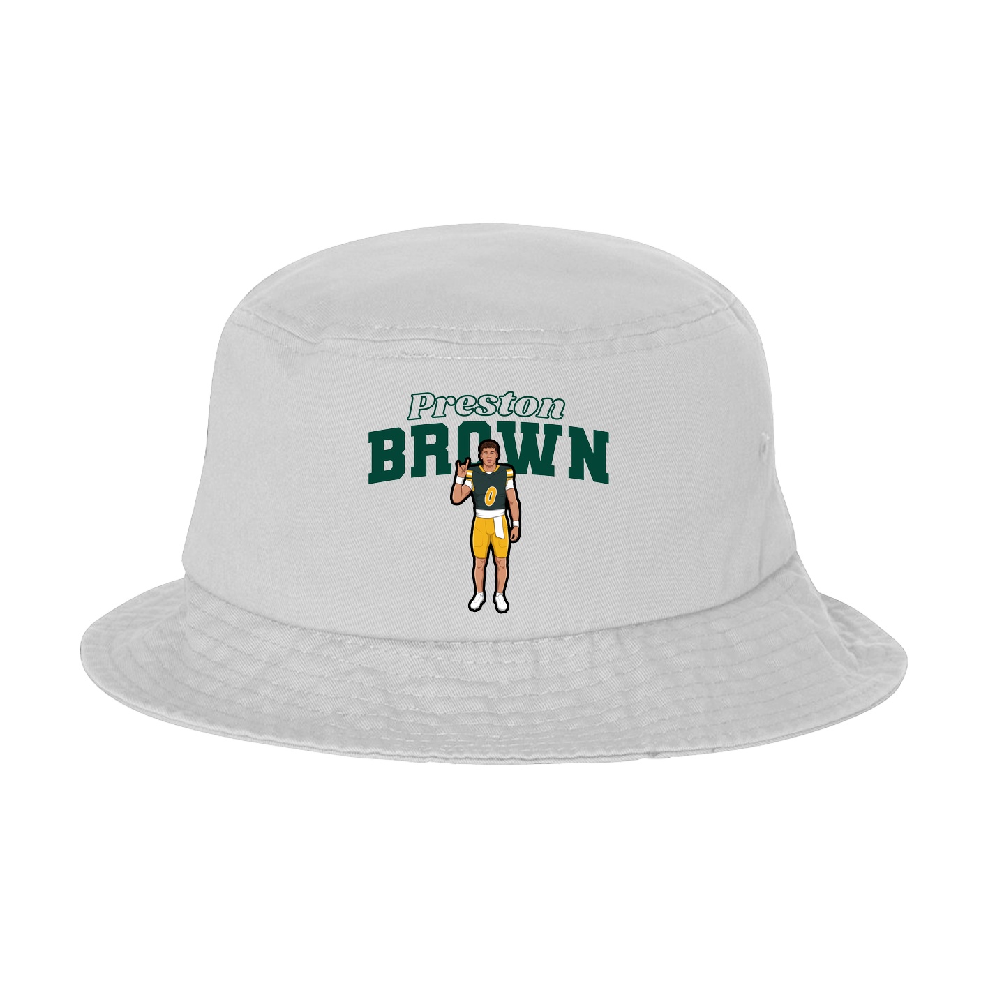 Bucket Cap — Name Arch in White