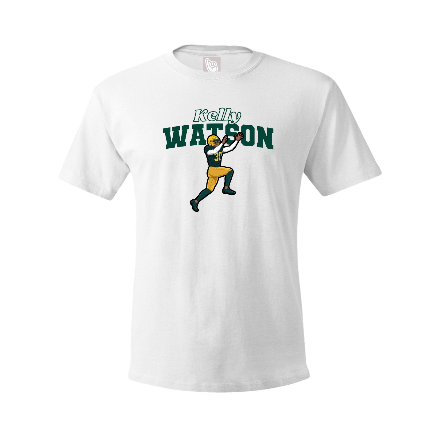 Youth Tee — Name Arch in White
