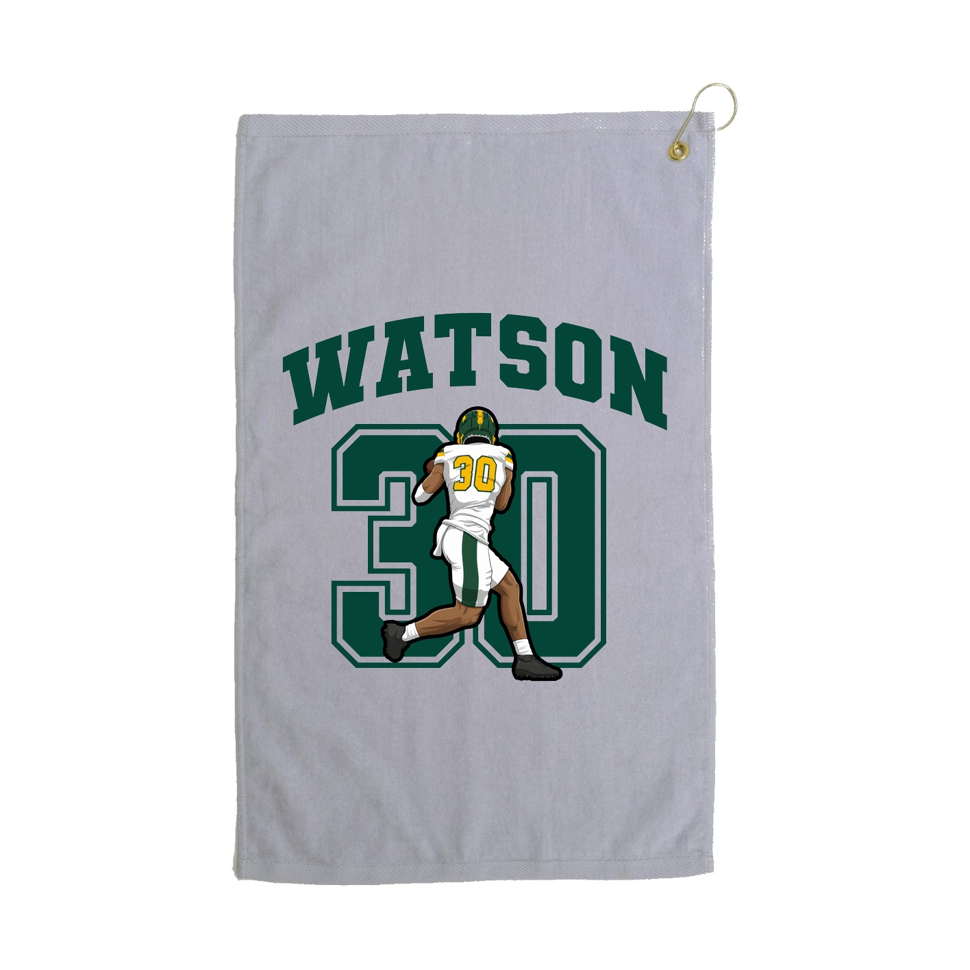 Golf Towel — Number in Grey