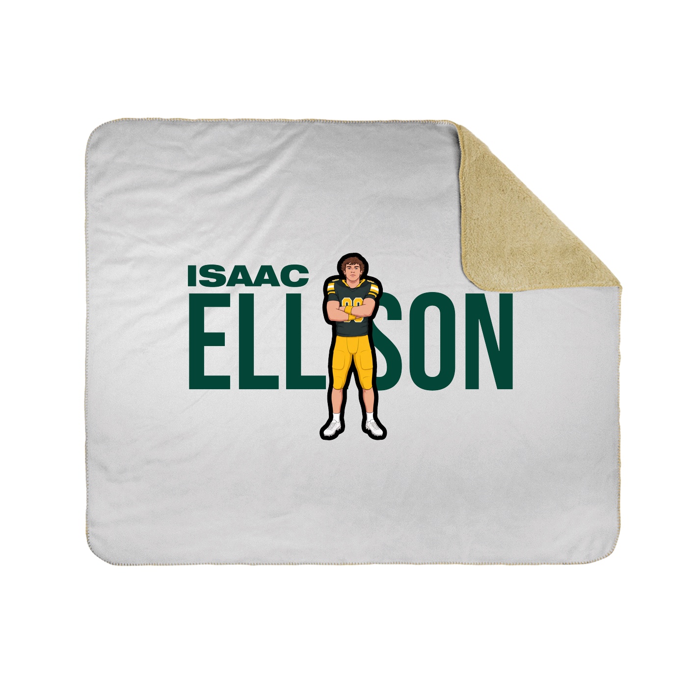 Throw Blanket — Player Name in White