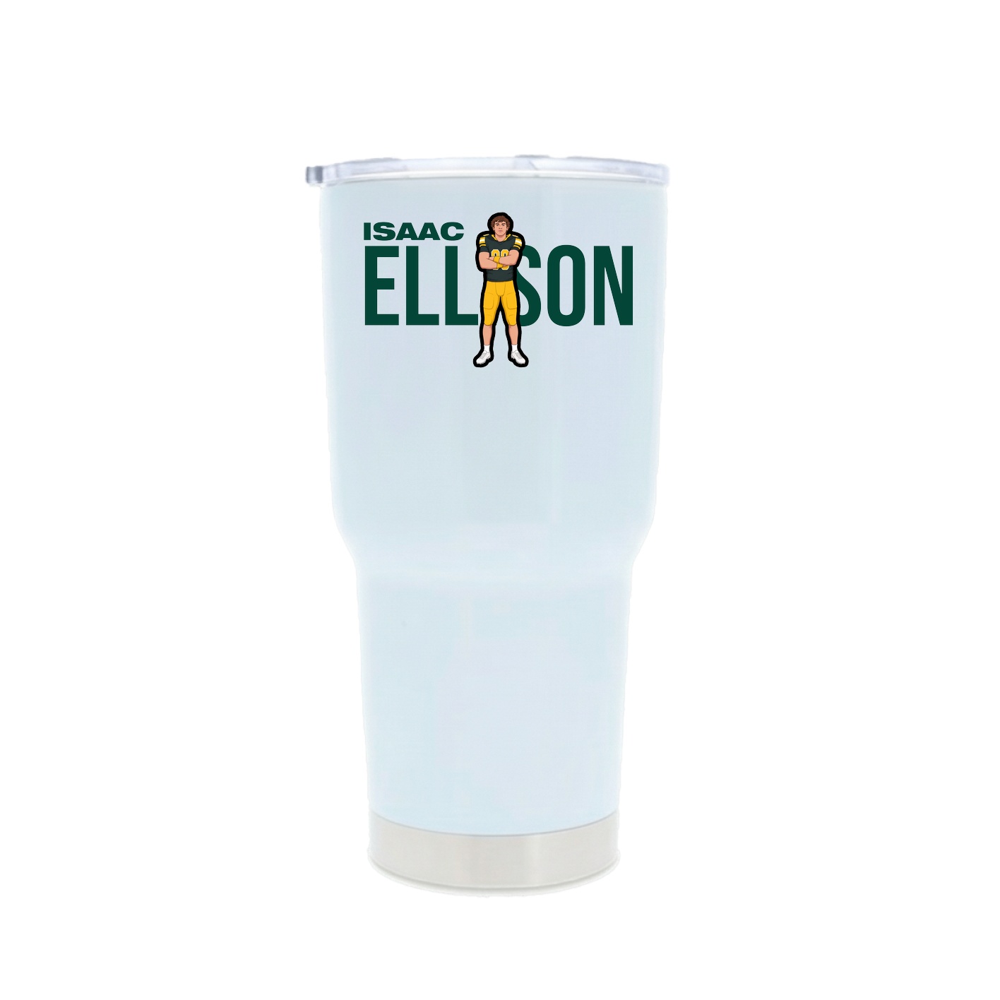 30oz Stainless Steel Tumbler — Player Name in White