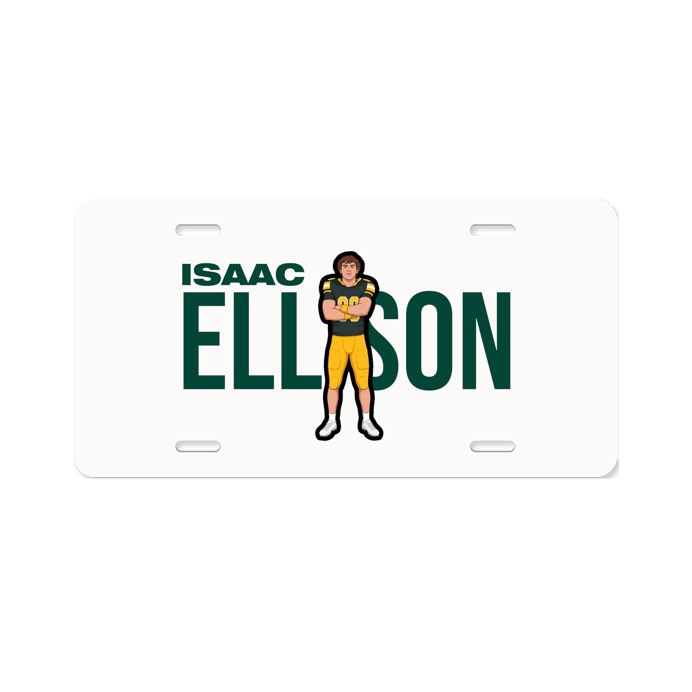 License Plate — Player Name in Classic