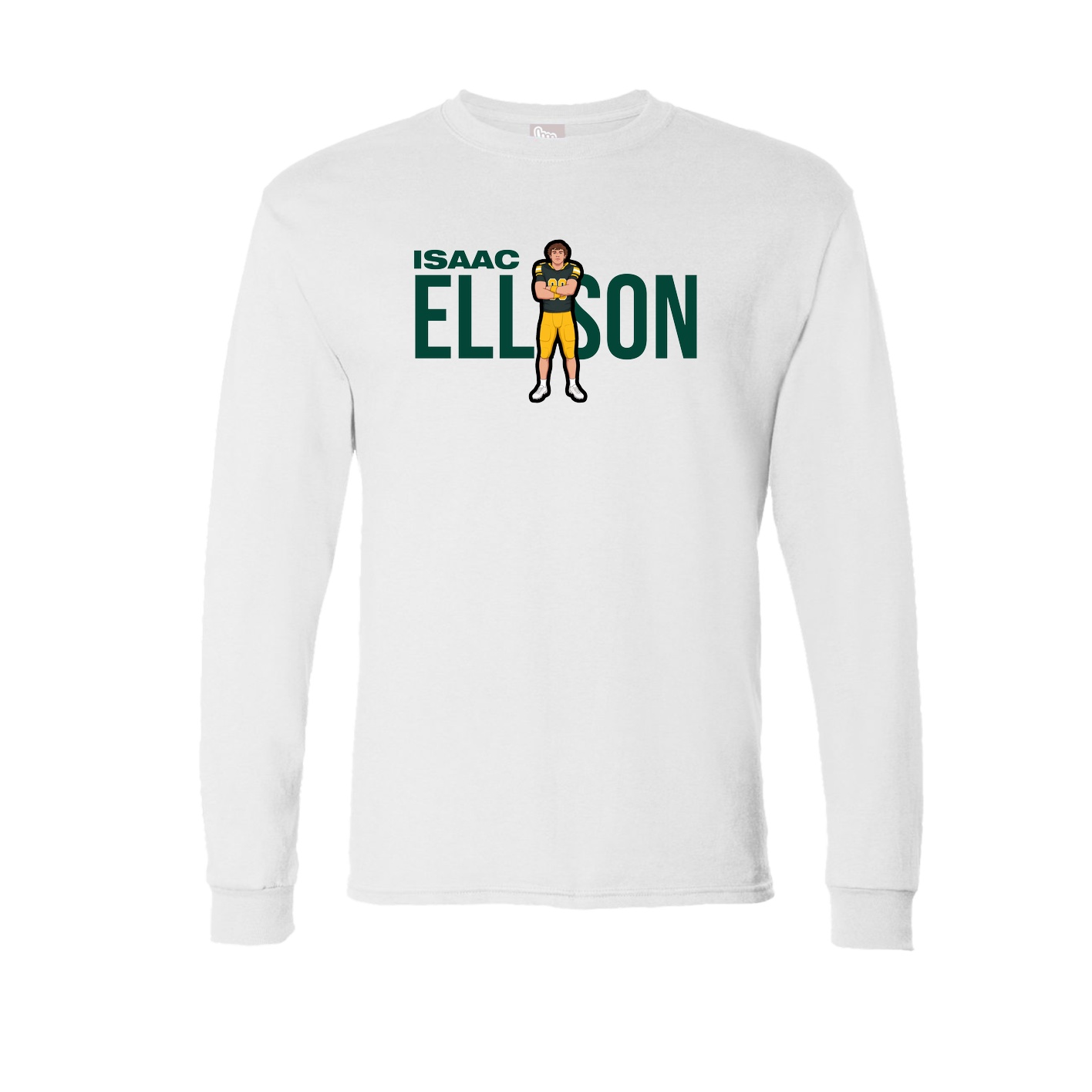 Long Sleeve Tee — Player Name in White