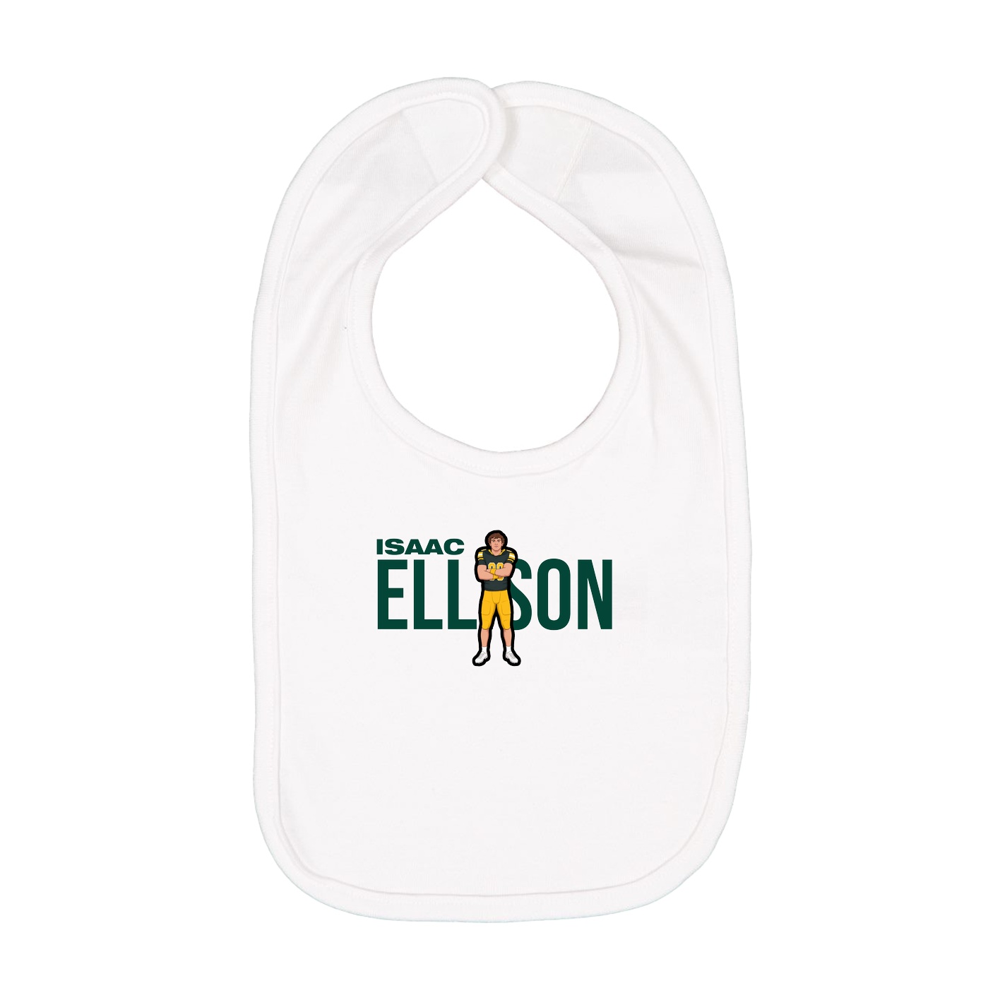 Infant Bib — Player Name in White