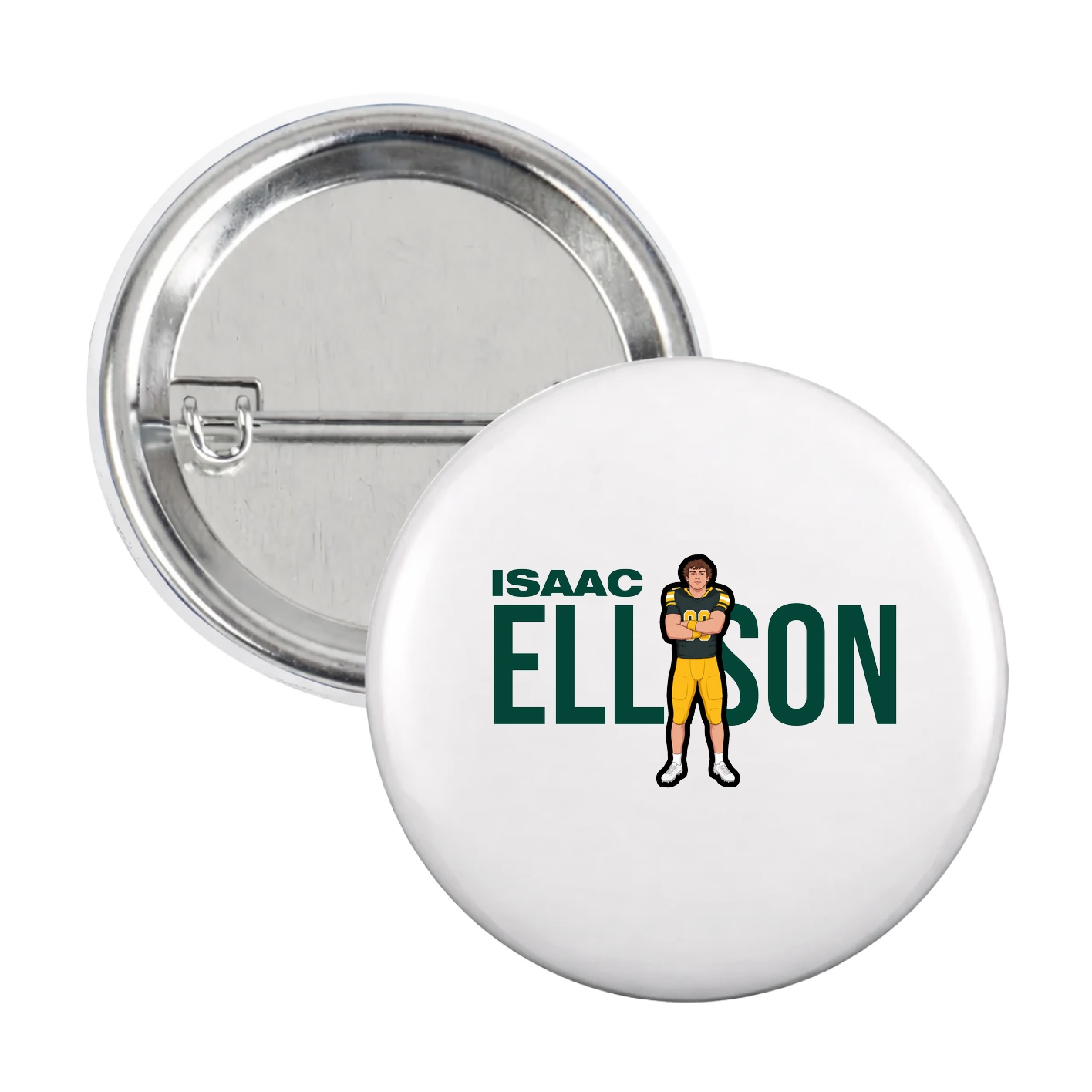 Game Day Button — Player Name in White