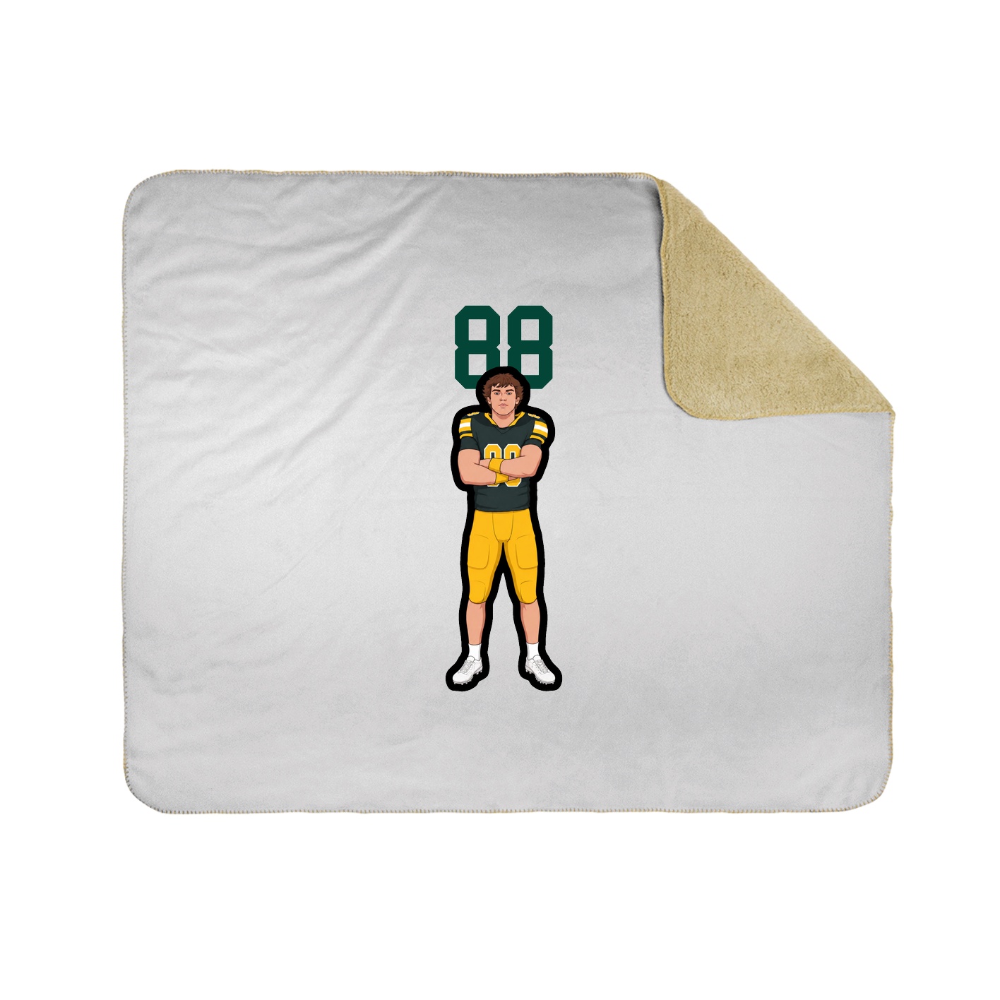 Throw Blanket — Number Top in White