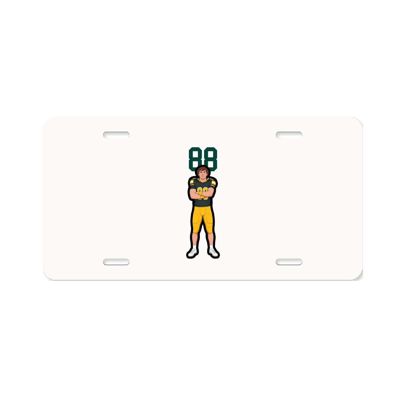 License Plate — Number Top in Classic