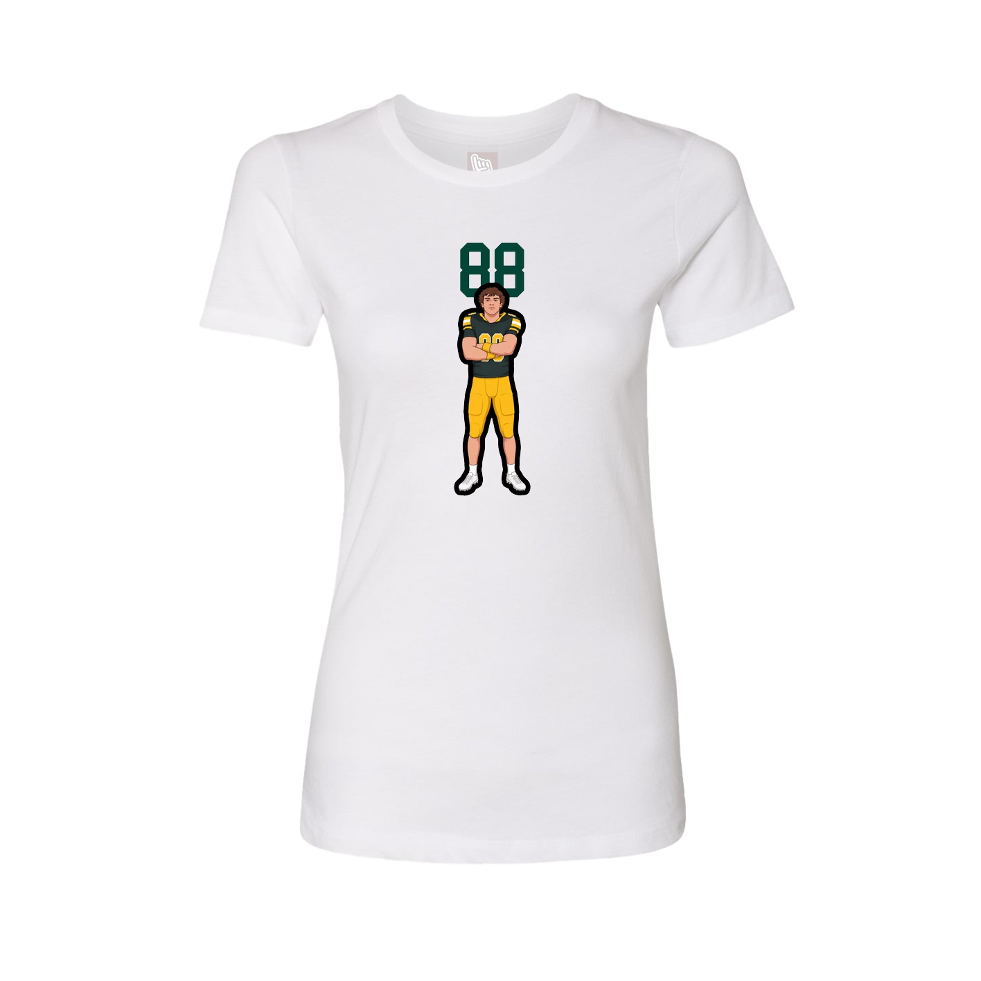 Fitted Women's Tee — Number Top in White
