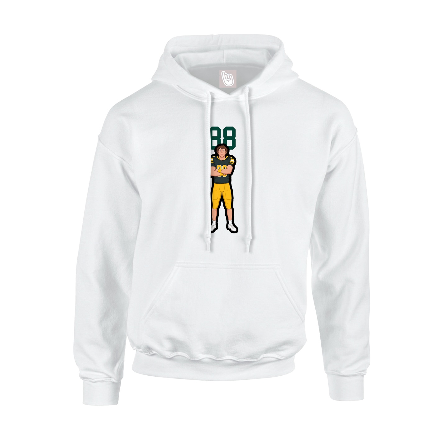 Hoodie — Number Top in White
