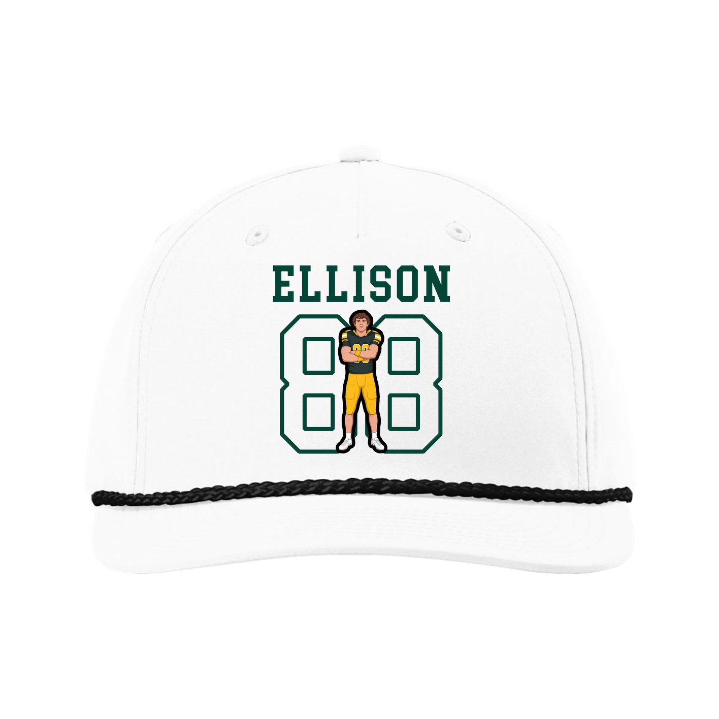 Five-Panel Classic Rope Cap — Shirsey in White
