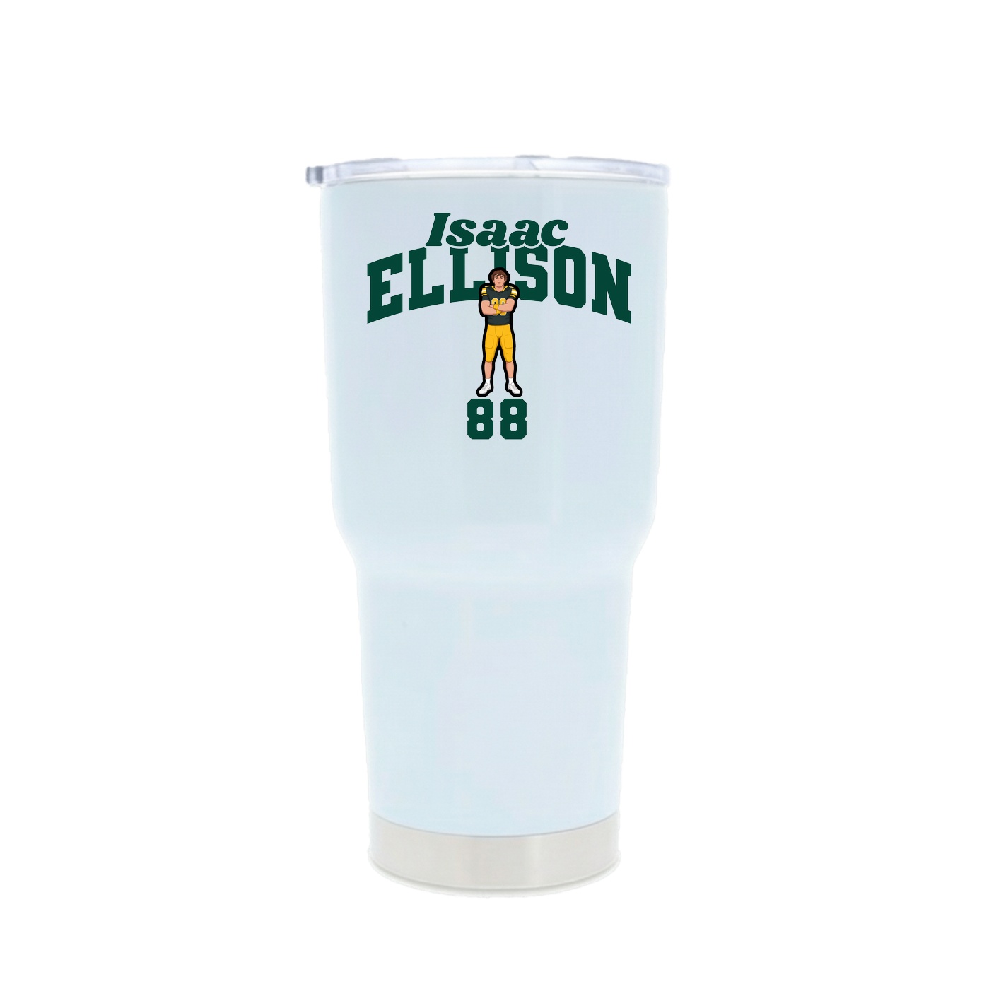 30oz Stainless Steel Tumbler — Signature Arch in White