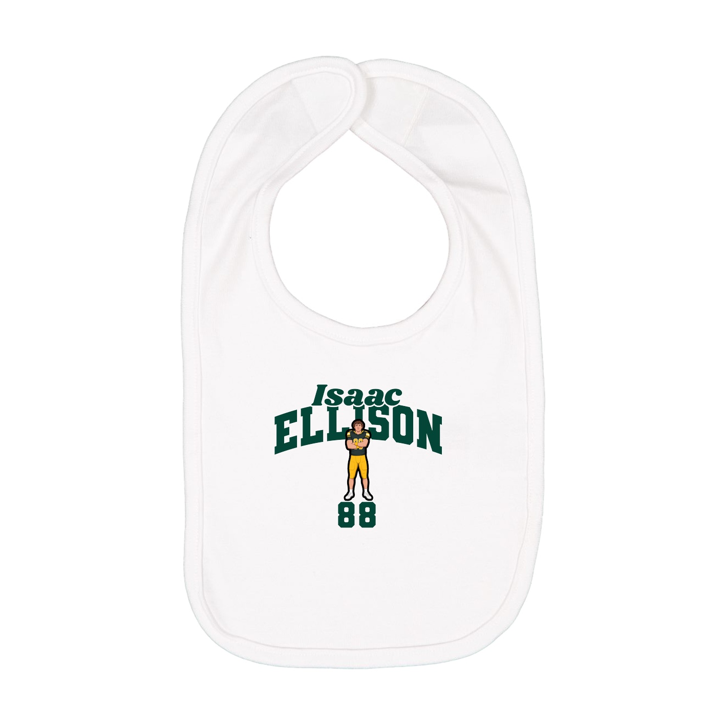 Infant Bib — Signature Arch in White